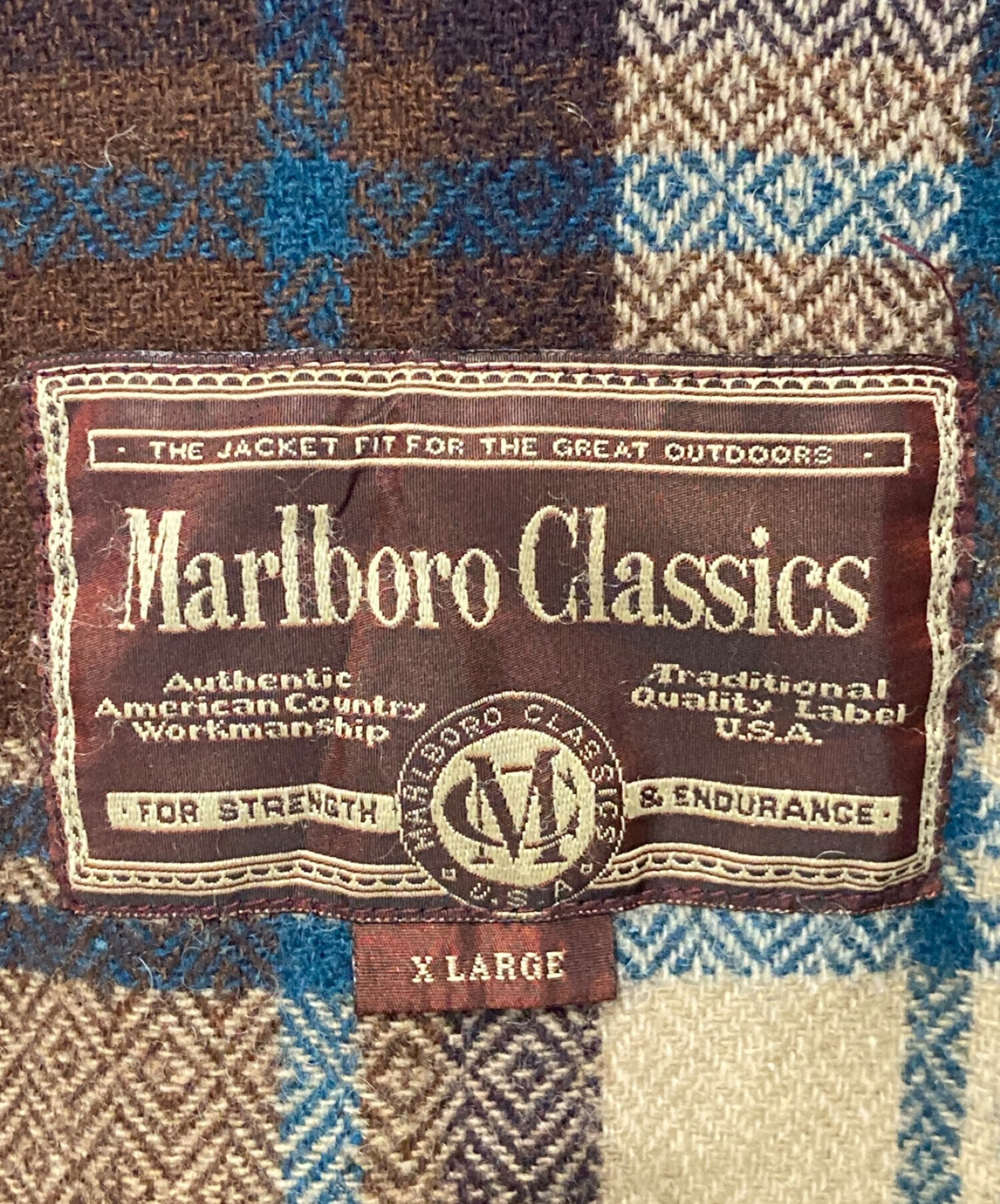 marboro classics (マルボロクラシックス) 【古着】襟レザーコーデュロイカバーオールジャケット ブラック サイズ:X LARGE