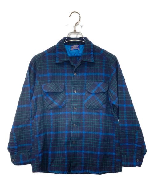 【お取引】PENDLETON ウールシャツ青MT00116 トップス