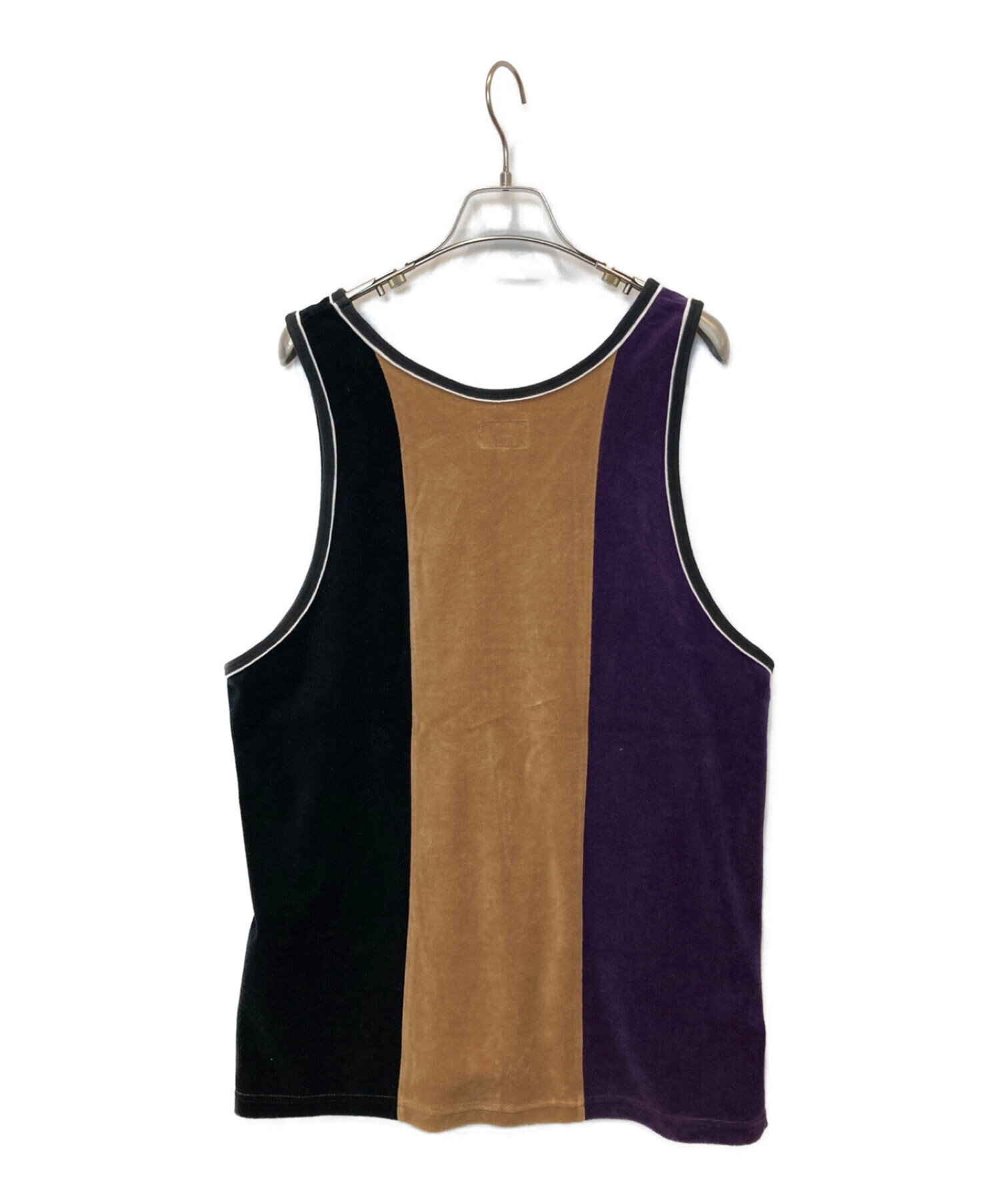 SUPREME (シュプリーム) Velour Tank Top パープル×ブラック サイズ:M