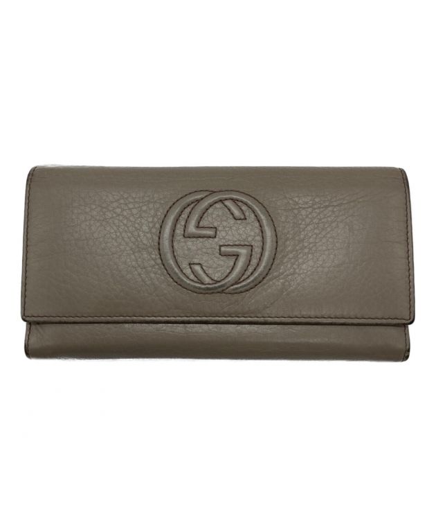 中古・古着通販】GUCCI (グッチ) ソーホー / 長財布 グレー｜ブランド