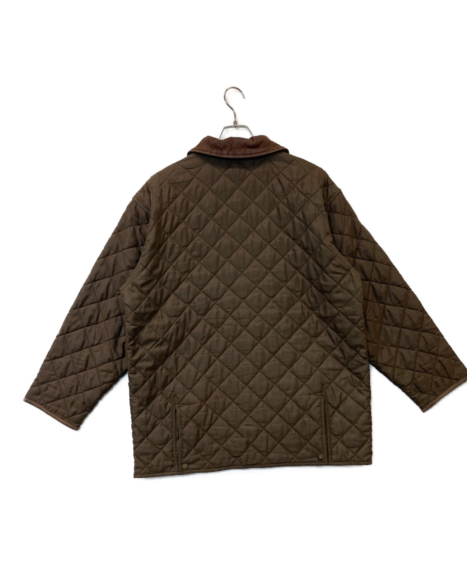 Timberland (ティンバーランド) 襟レザーキルティングジャケット オリーブ サイズ:XL