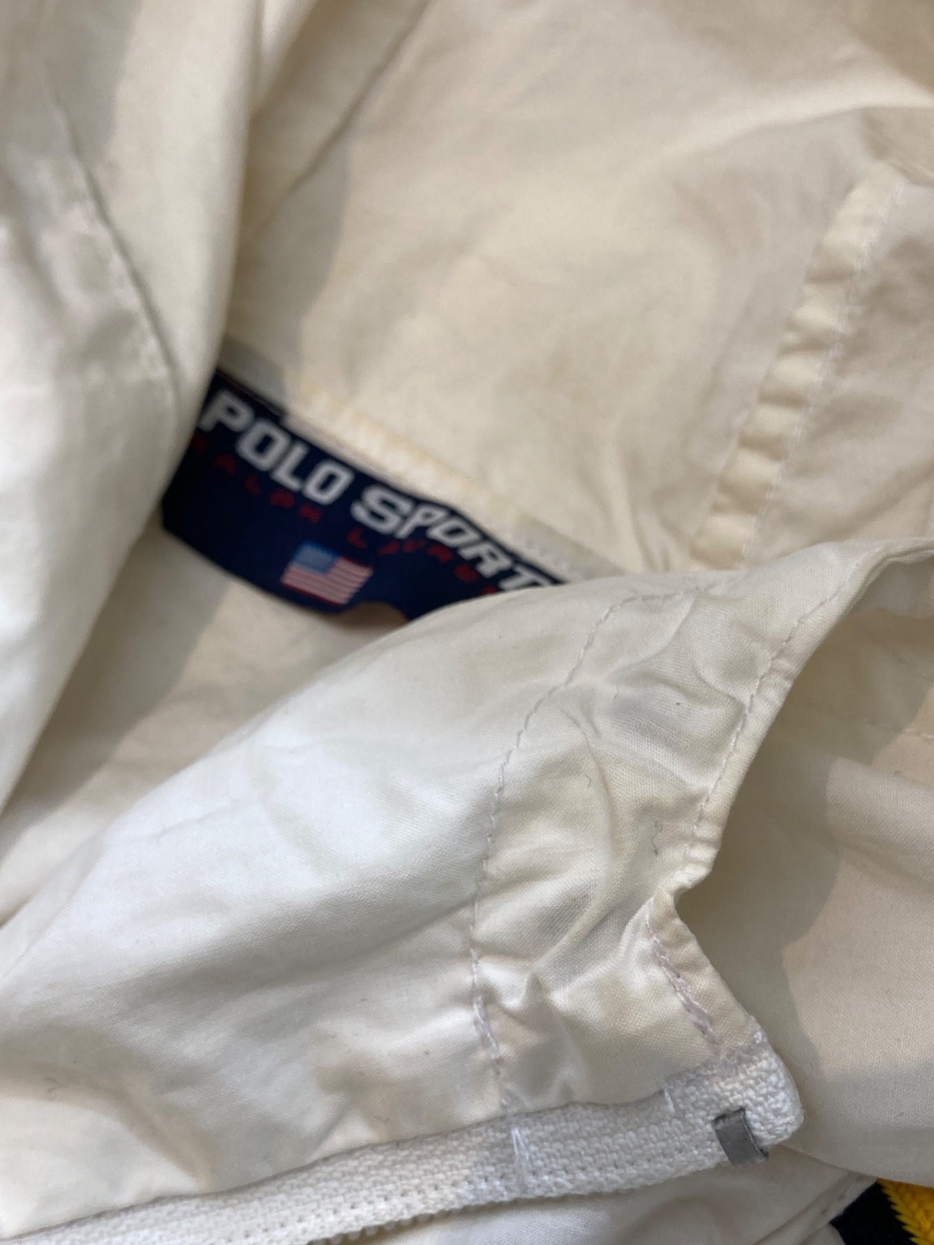 POLO SPORT (ポロスポーツ) 【古着】90’sコットンフーデットジャケット ホワイト サイズ:XL