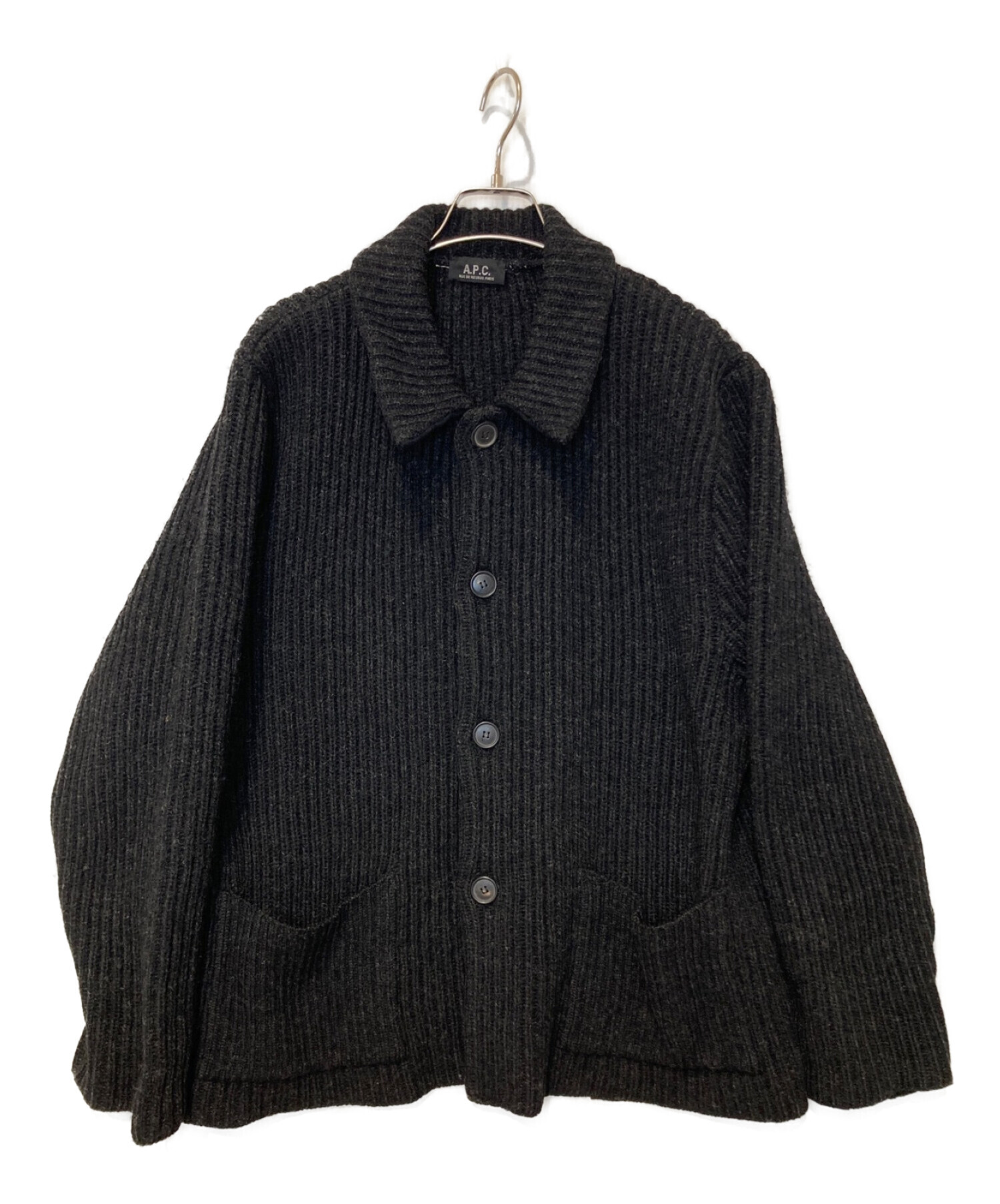 中古・古着通販】A.P.C. (アー・ペー・セー) ニットジャケット グレー ...