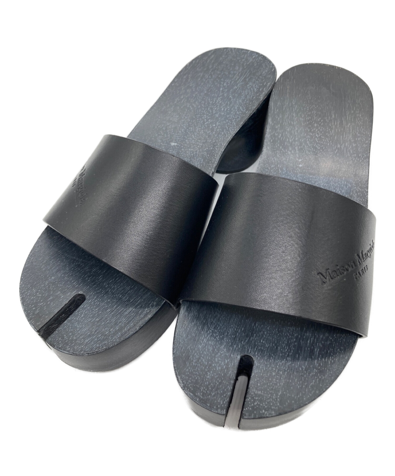 Maison Margiela (メゾンマルジェラ) 足袋ウッドソールサボサンダル ブラック サイズ:35