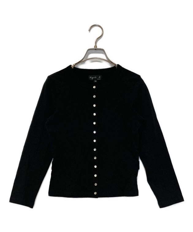 agnes b (アニエスベー) J000 CARDIGAN カーディガンプレッション ブラック サイズ:T1