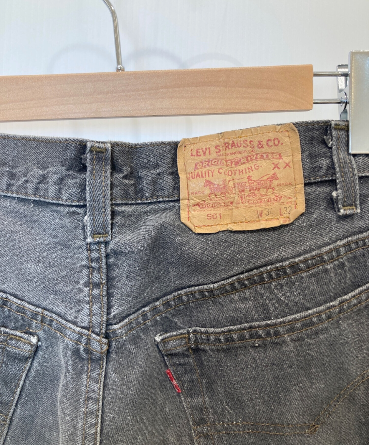 中古・古着通販】LEVI'S (リーバイス) 【古着】先染めブラックデニム