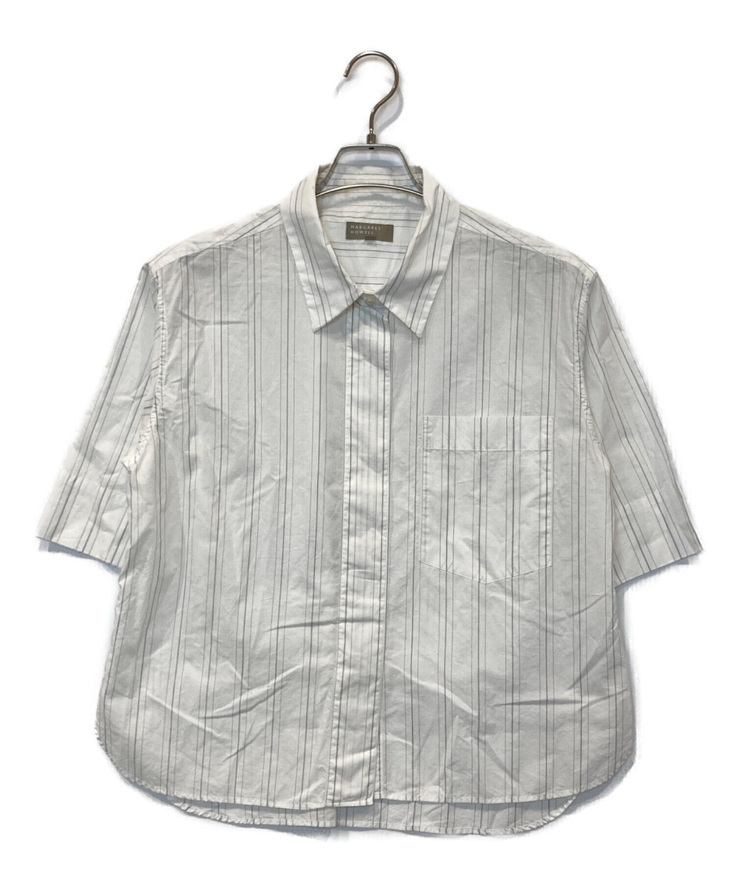 MARGARET HOWELL (マーガレットハウエル) ストライプシャツ ホワイト サイズ:1