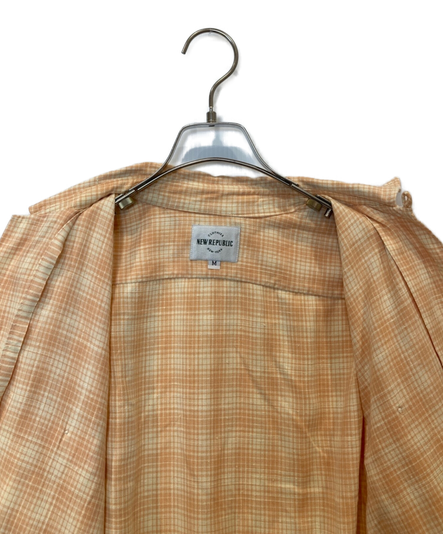 NEW REPUBLIC (ニュー パブリック) レーヨンオープンカラーシャツ オレンジ サイズ:M