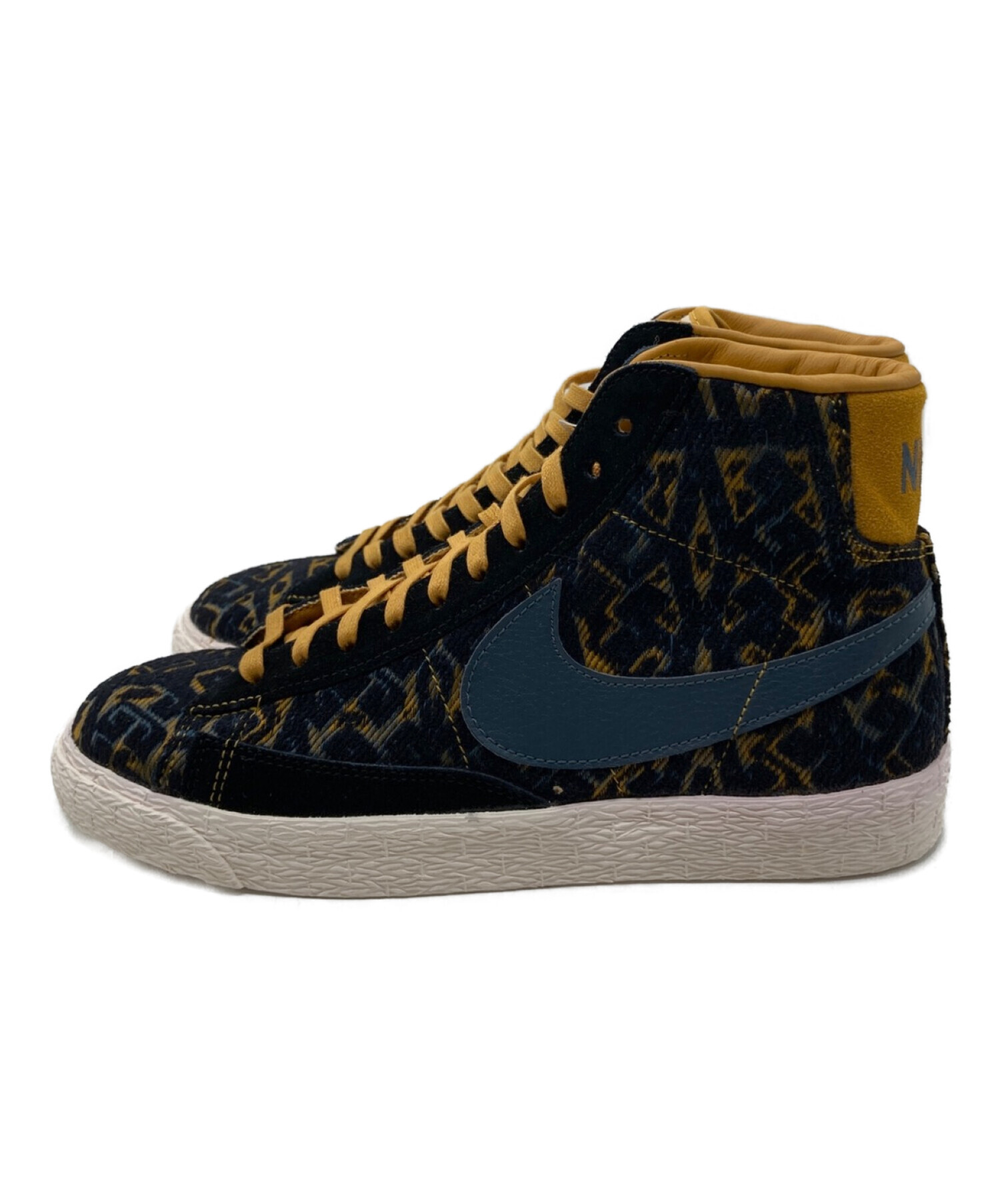 未使用 ナイキ BLAZER MID PRM ネイビー-