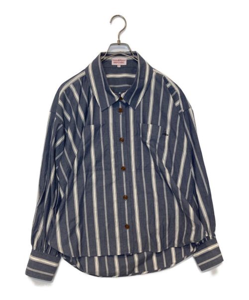 【中古・古着通販】Vivienne Westwood RED LABEL (ヴィヴィアンウエストウッドレッドレーベル) ストライプシャツ  ブルー×ホワイト サイズ:2｜ブランド・古着通販 トレファク公式【TREFAC FASHION】スマホサイト