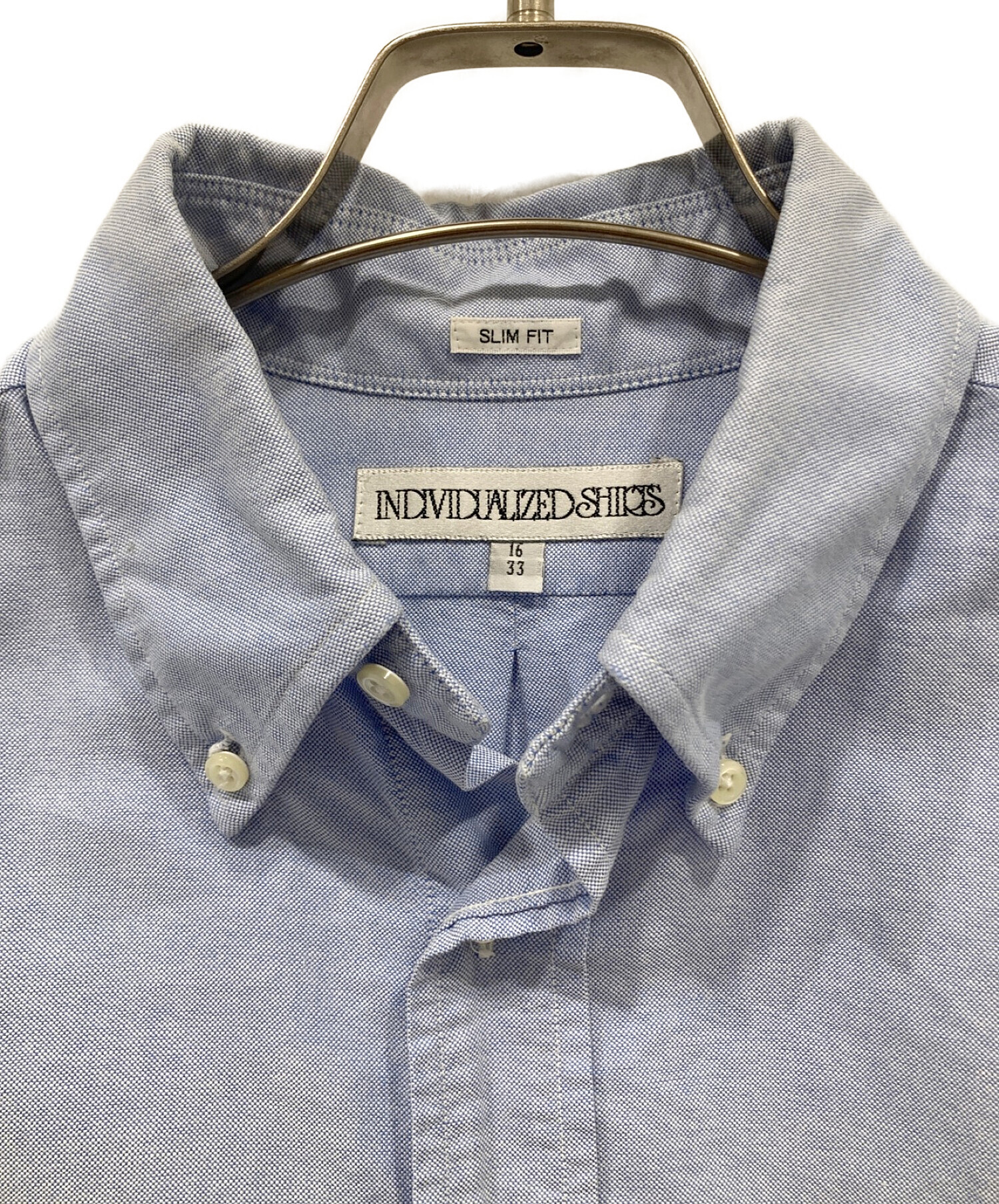 INDIVIDUALIZED SHIRTS (インディビジュアライズドシャツ) オックスフォードシャツ ブルー サイズ:16-33