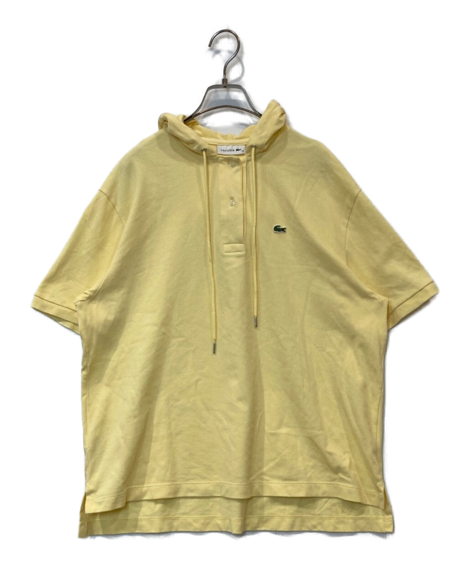 中古・古着通販】LACOSTE (ラコステ) 半袖パーカー イエロー サイズ:40