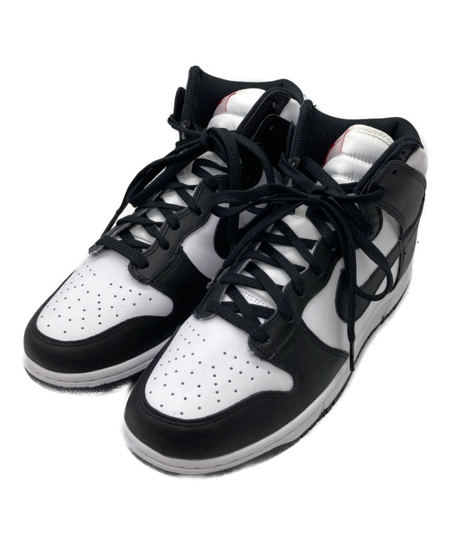 NIKE WMNS DUNK HIGH BLACK AND WHITE25.5㎝