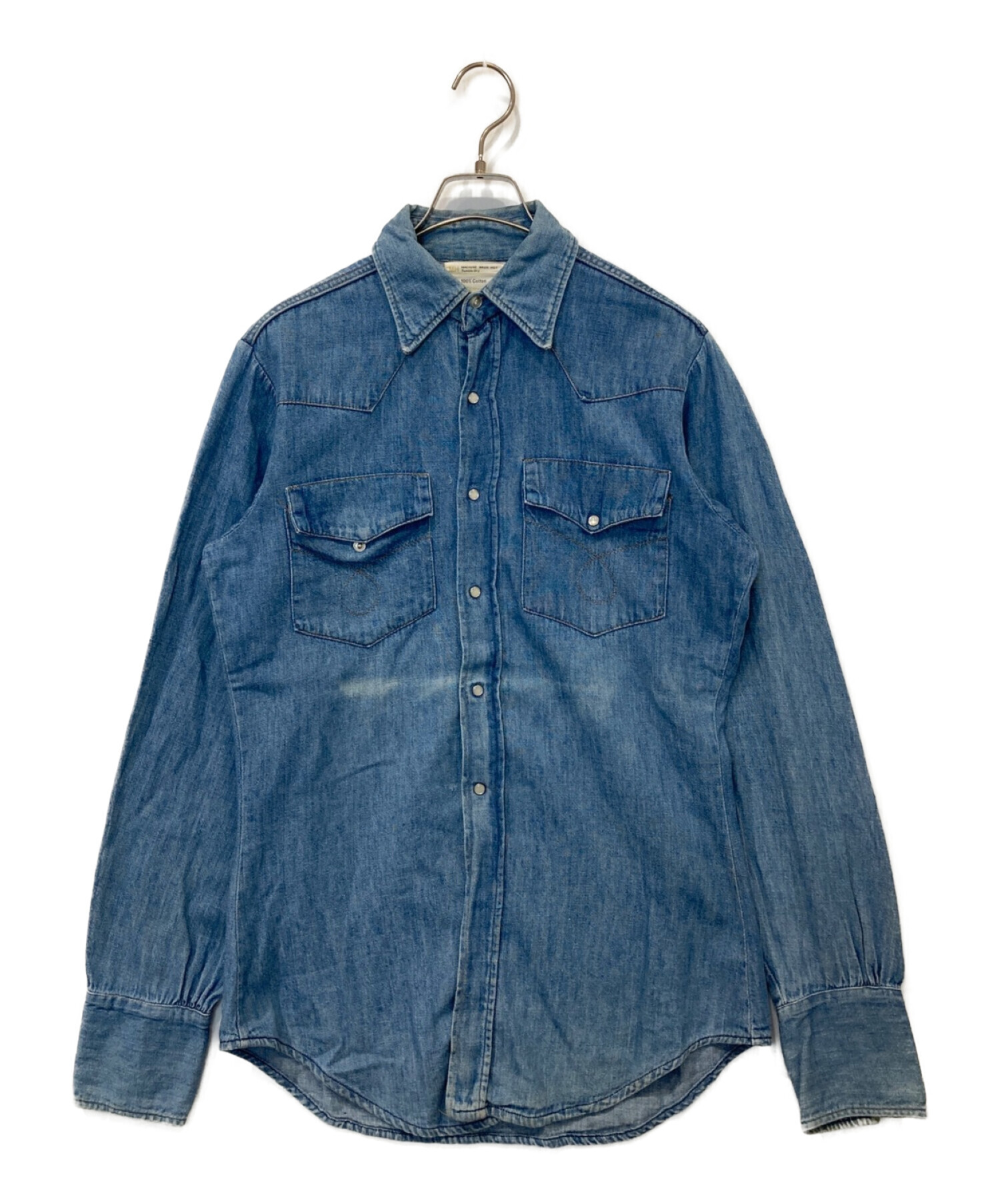 中古・古着通販】Wrangler (ラングラー) ワークシャツ ブルー サイズ