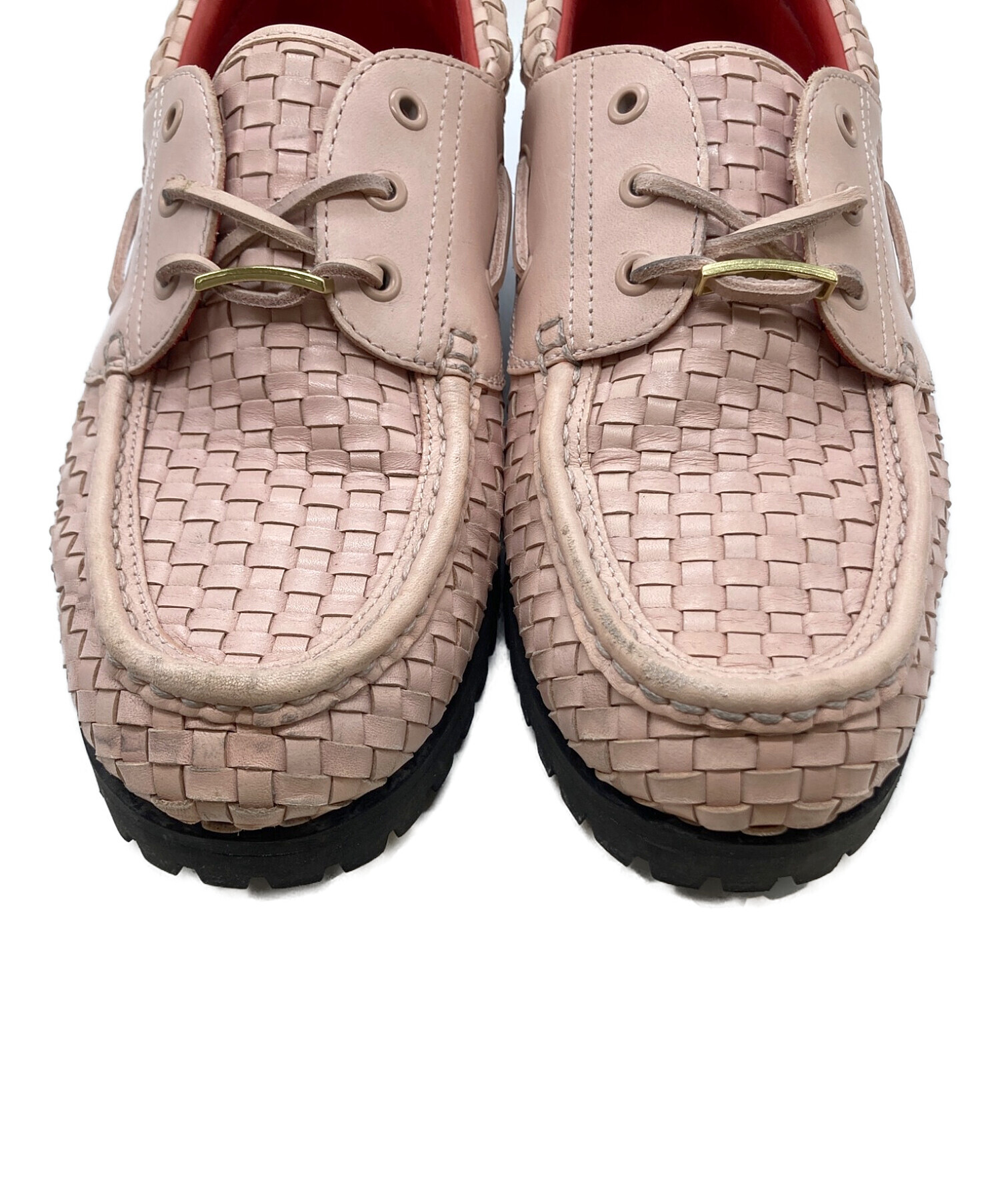 SUPREME (シュプリーム) Timberland (ティンバーランド) Woven 3-Eye Lug Shoe ピンク サイズ:28cm