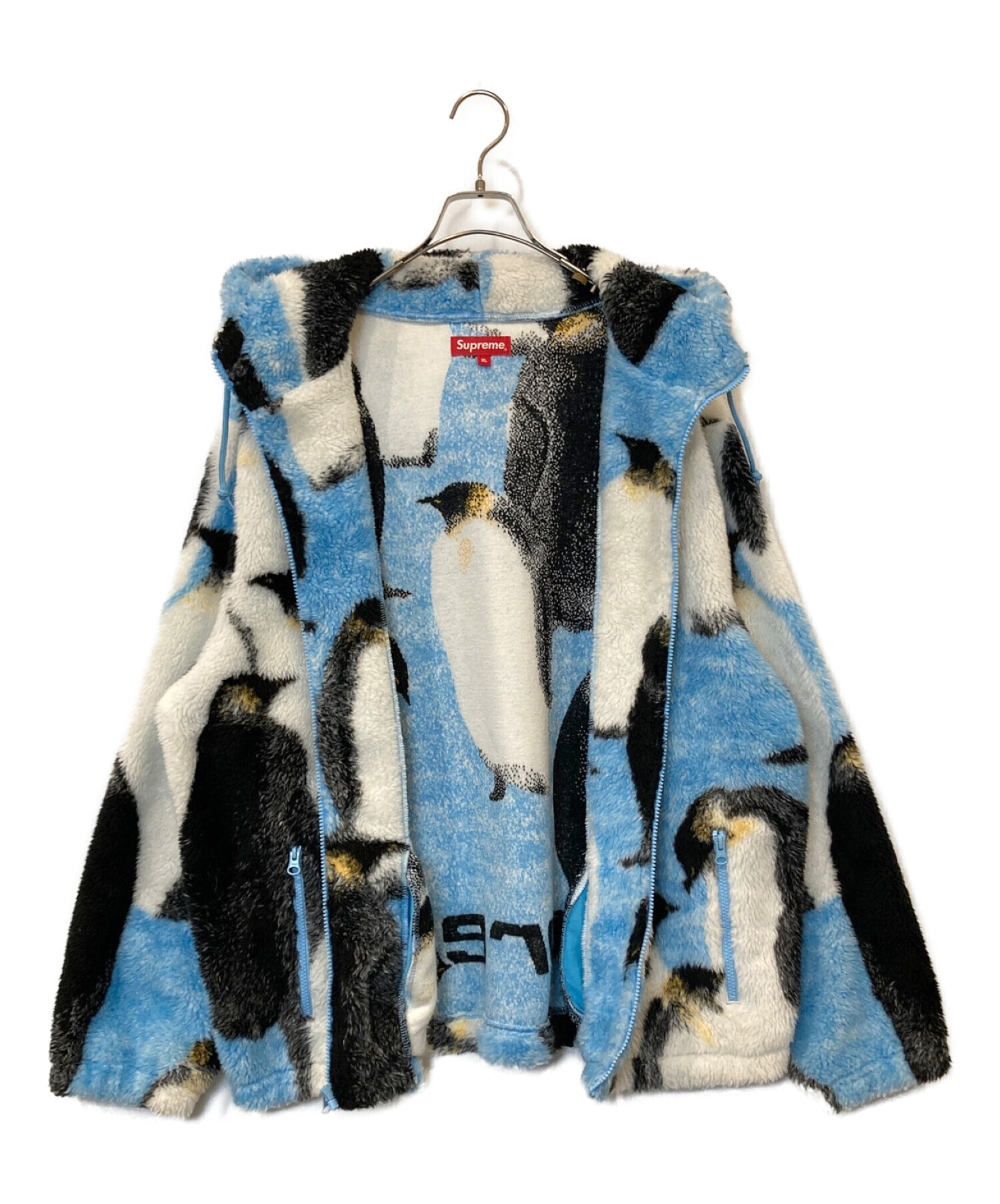 SUPREME (シュプリーム) Penguins Hooded Fleece Jacket ブルー サイズ: XL