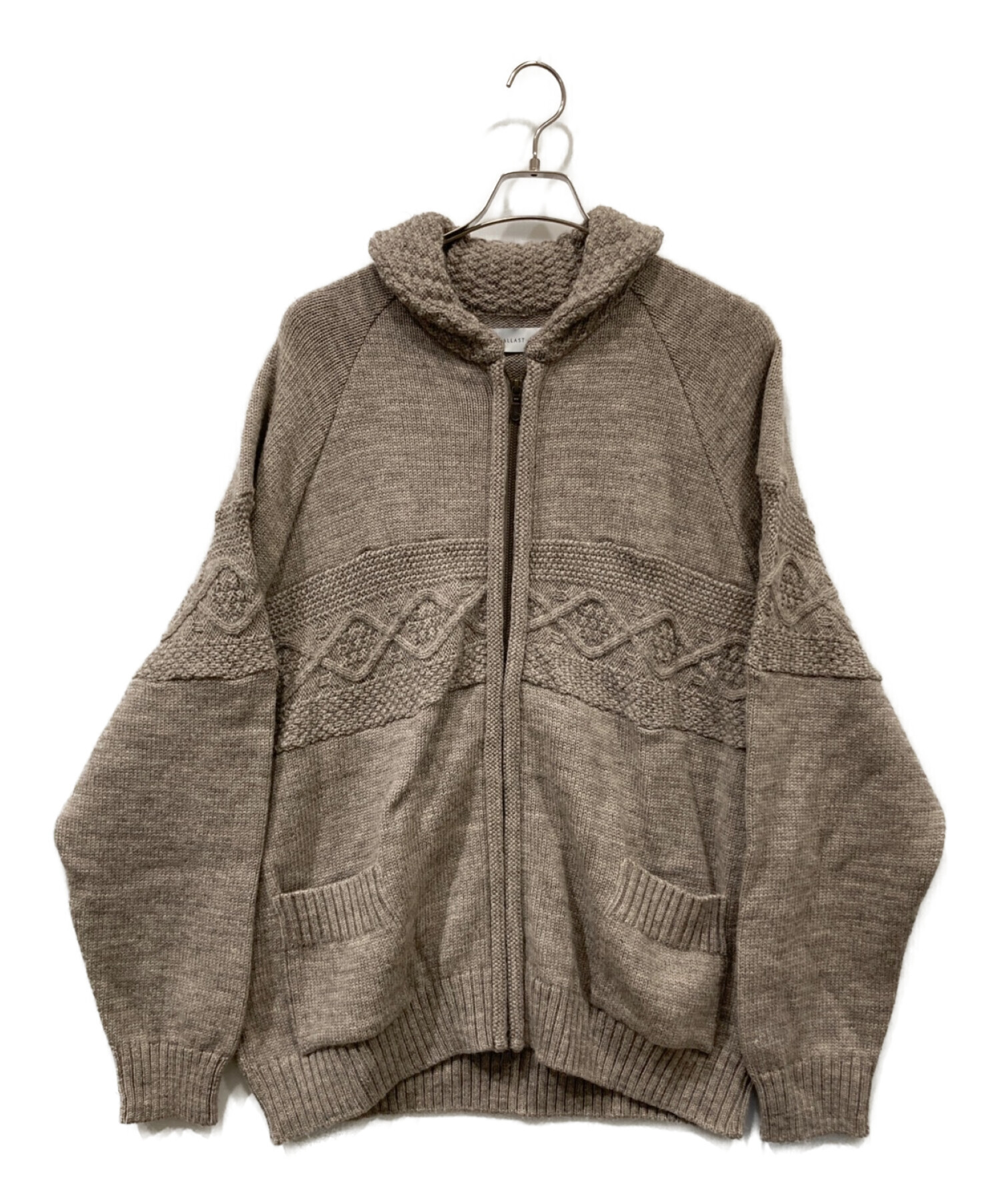 中古・古着通販】BALLAST ARK (バラストアーク) BRITISH WOOL CARDIGAN ベージュ サイズ:FREE｜ブランド・古着通販  トレファク公式【TREFAC FASHION】スマホサイト