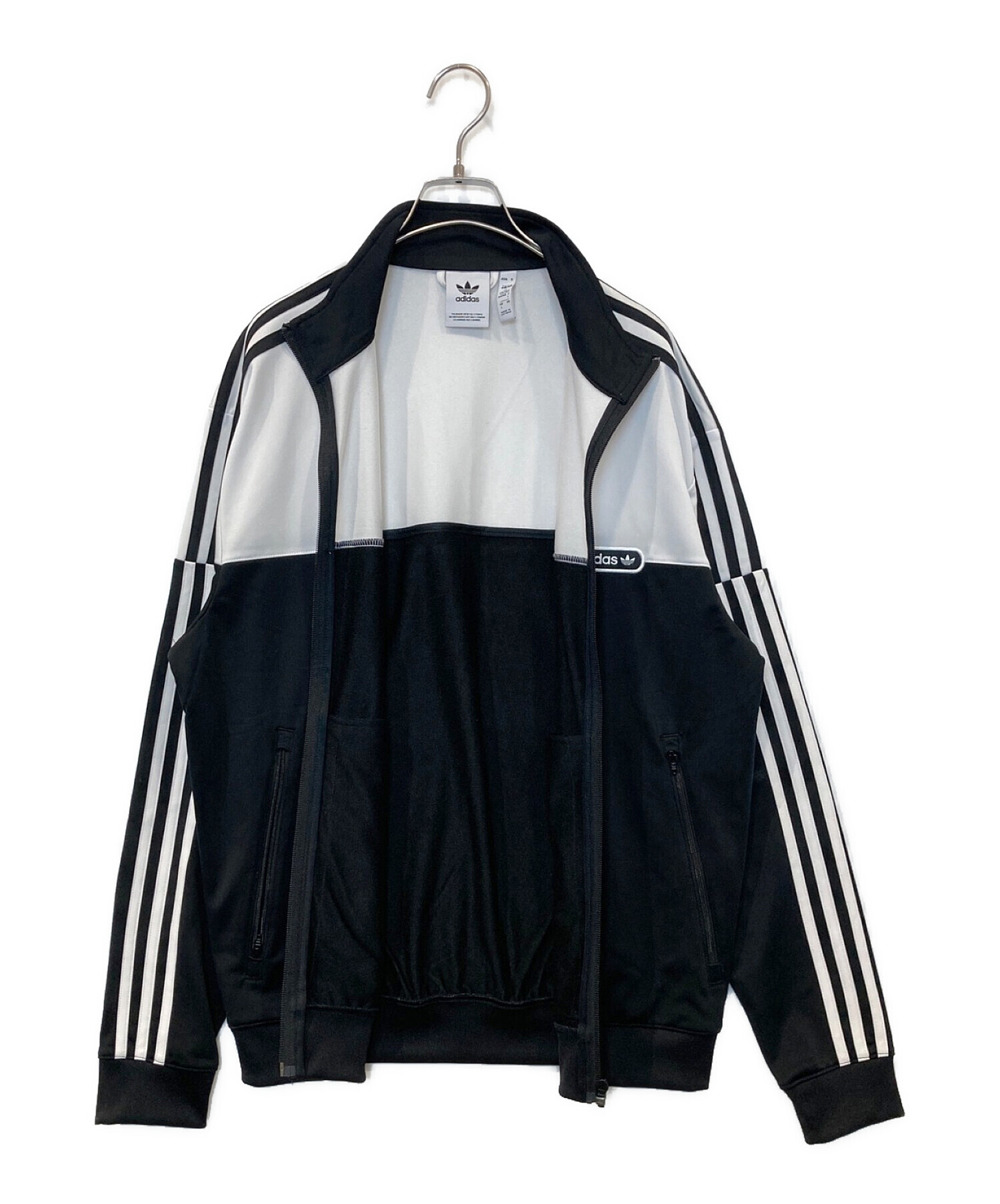 adidas (アディダス) SPLIT FIREBIRD TRACK JACKET ブラック×ホワイト サイズ:L