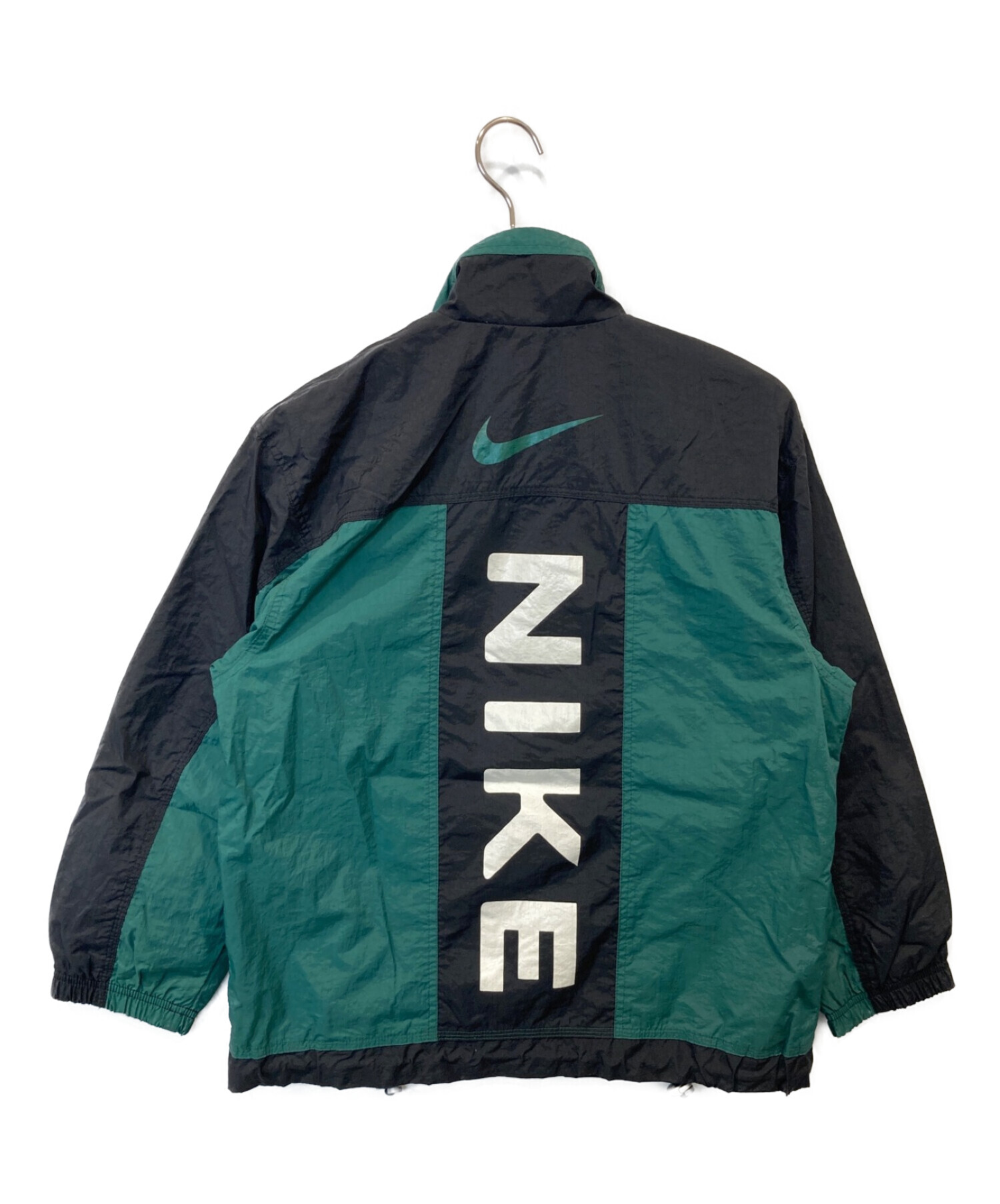 NIKE (ナイキ) 【古着】ナイロンジャケット ブラック×グリーン サイズ:M