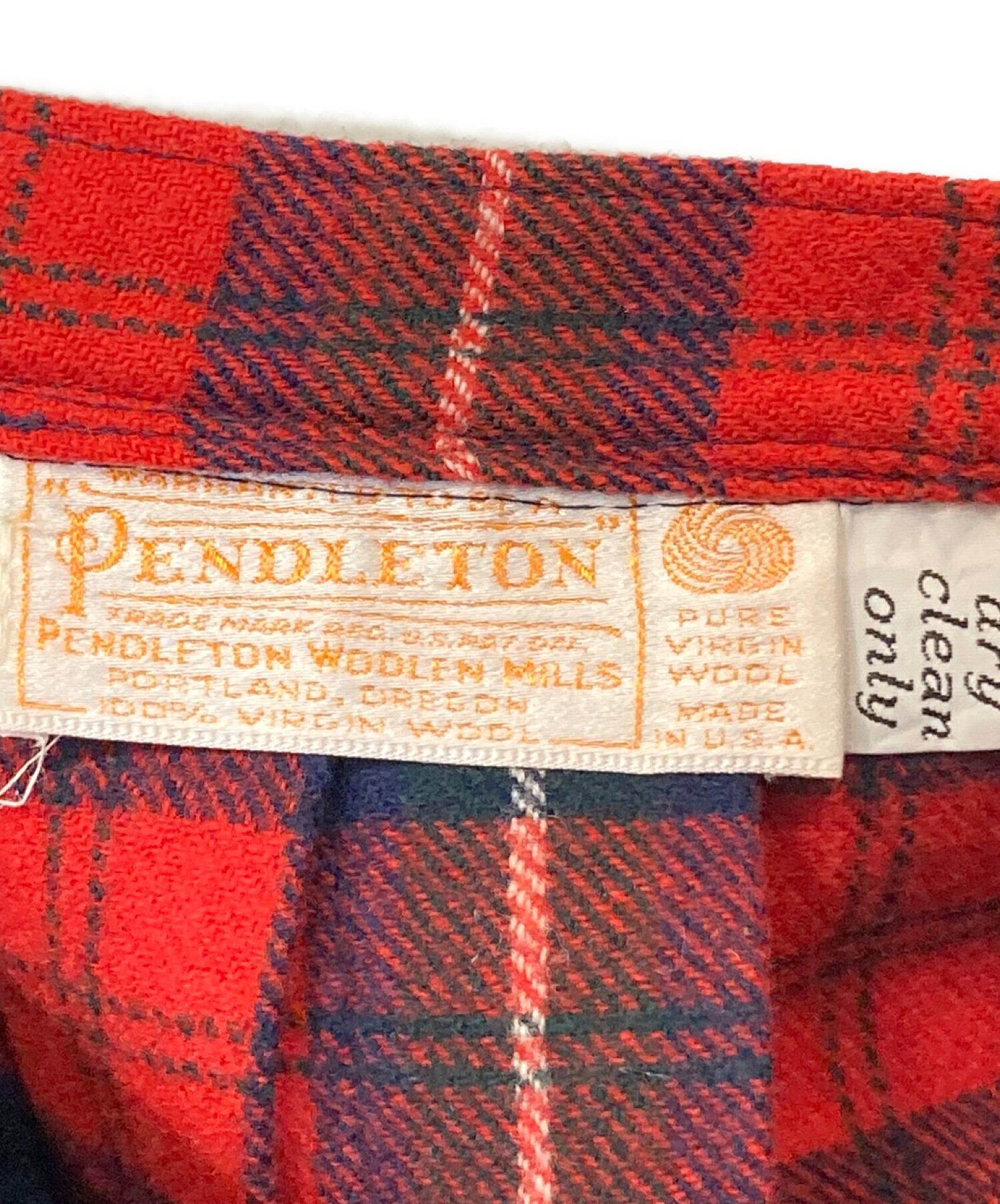 PENDLETON (ペンドルトン) ウールスカート レッド サイズ:不明