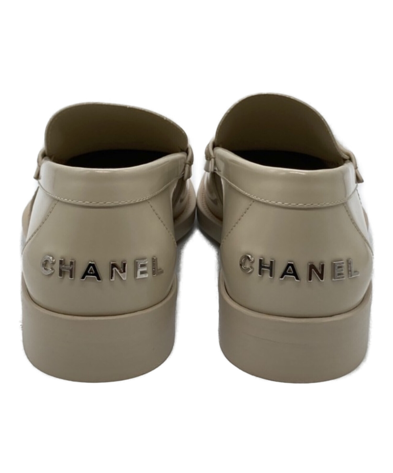 中古・古着通販】CHANEL (シャネル) バックロゴローファー アイボリー