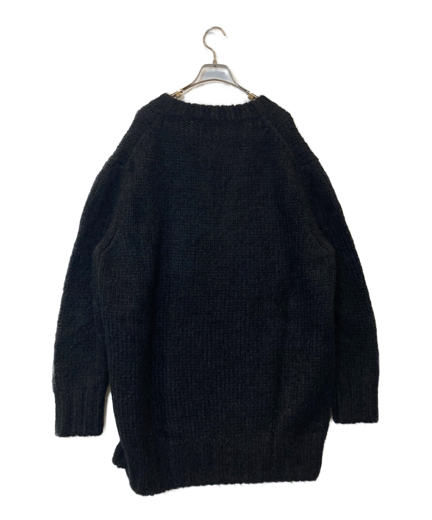 PRADA (プラダ) ロゴVネックニットセーター ブラック サイズ:38