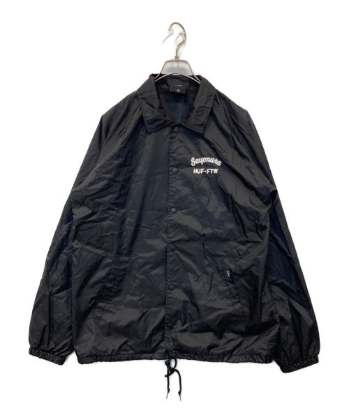 中古・古着通販】HUF (ハフ) コーチジャケット ブラック サイズ:L