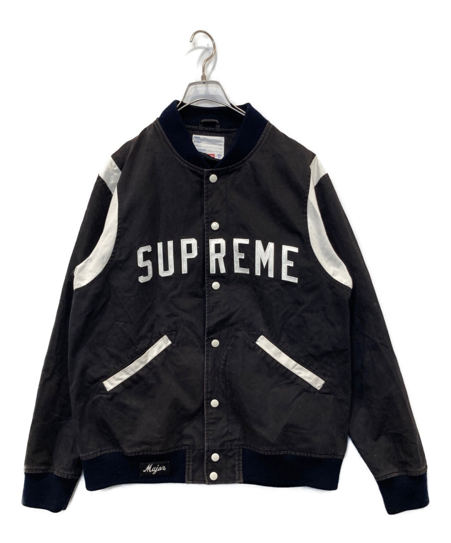 中古・古着通販】Supreme (シュプリーム) varsity jacket ブラック