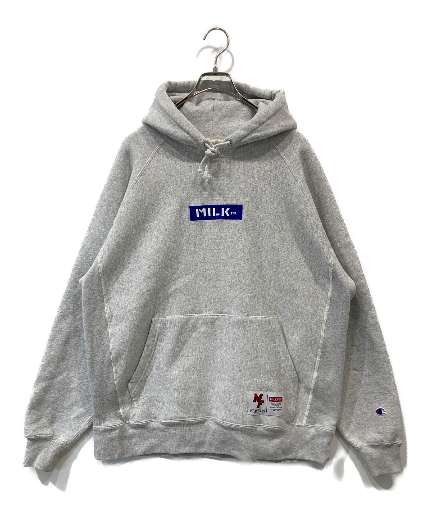 MILK FED. (ミルクフェド) Champion (チャンピオン) SWEAT HOODIE グレー サイズ:タグ欠損のため不明