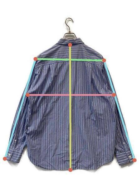 【中古・古着通販】doublet (ダブレット) HAPPY BALLONS STRIPE SHIRT ホワイト×ブルー  サイズ:M｜ブランド・古着通販 トレファク公式【TREFAC FASHION】スマホサイト