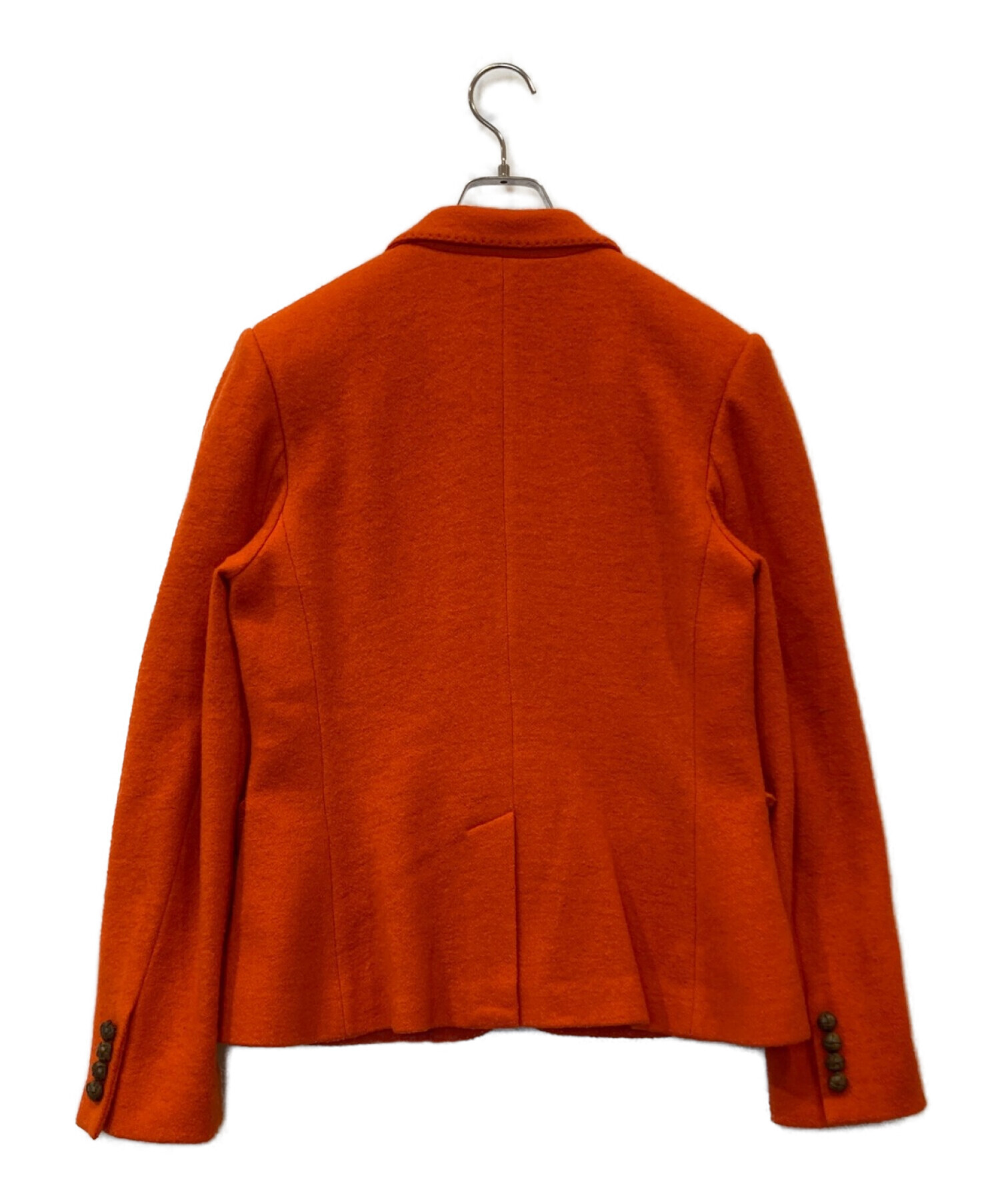RALPH LAUREN (ラルフローレン) ウール刺繍テーラードジャケット オレンジ サイズ:12