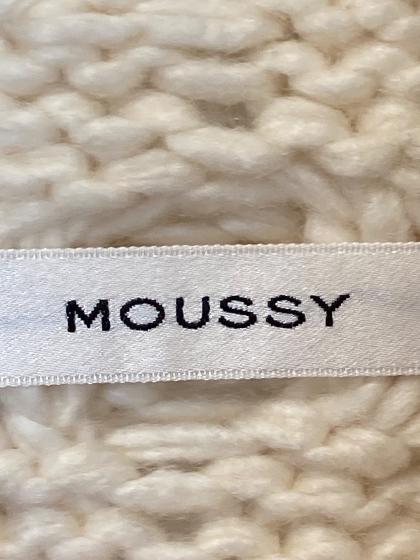 中古・古着通販】moussy (マウジー) STITCH CABLE ニット ホワイト