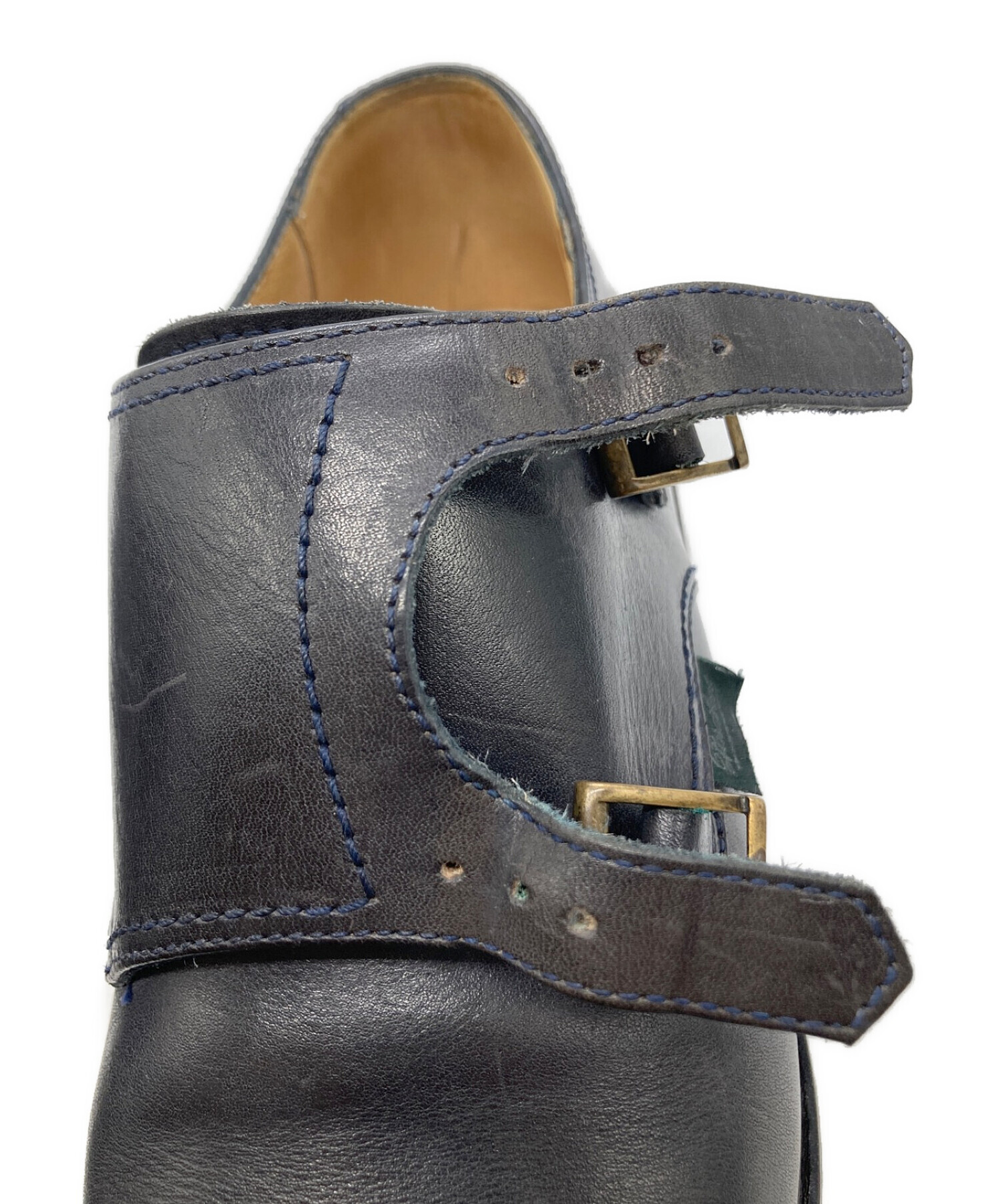 PARABOOT (パラブーツ) POE ダブルモンクストラップシューズ ダークネイビー サイズ:SIZE 6 1/2