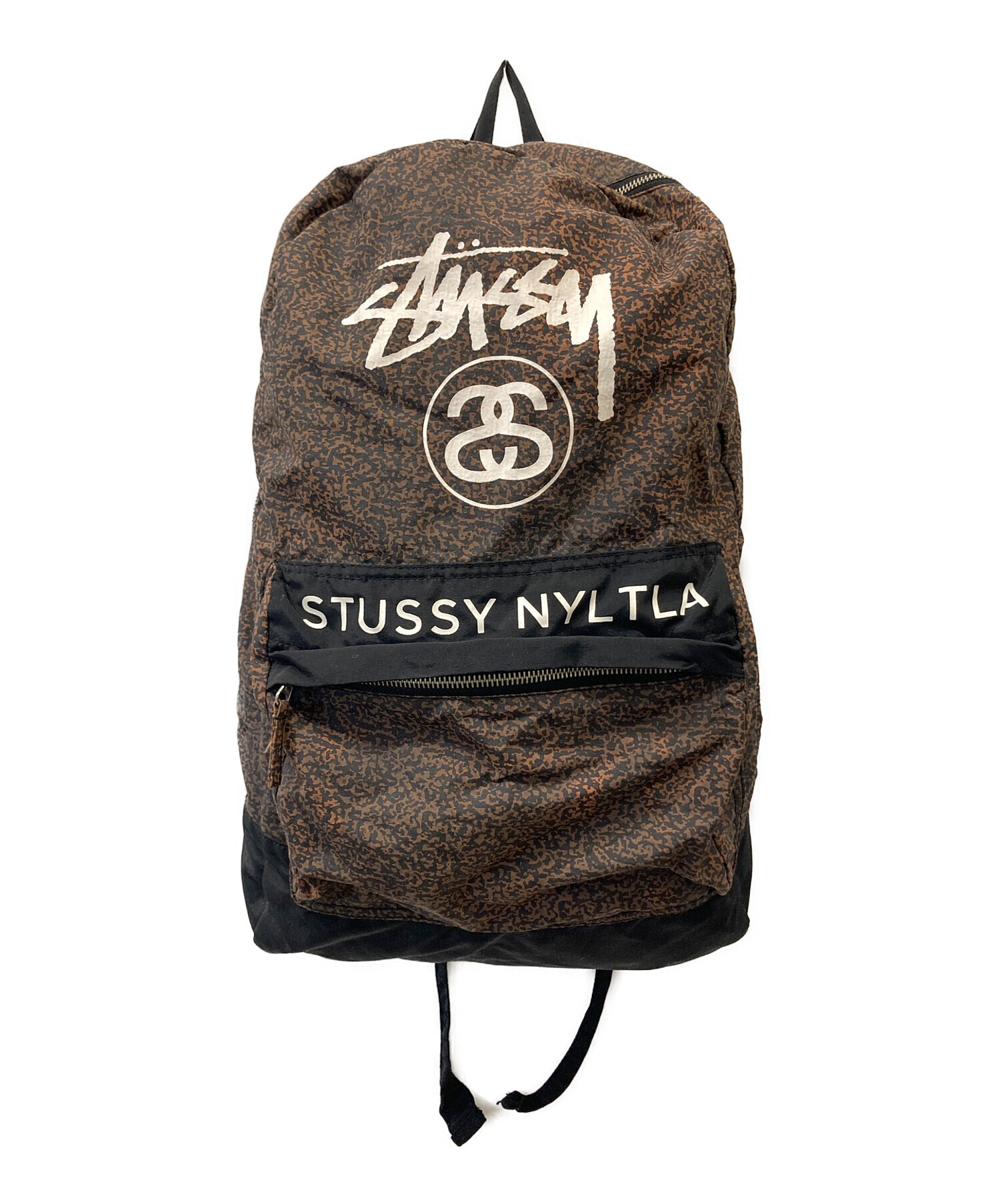 stussy (ステューシー) NYLTLAロゴ バックパック ブラウン