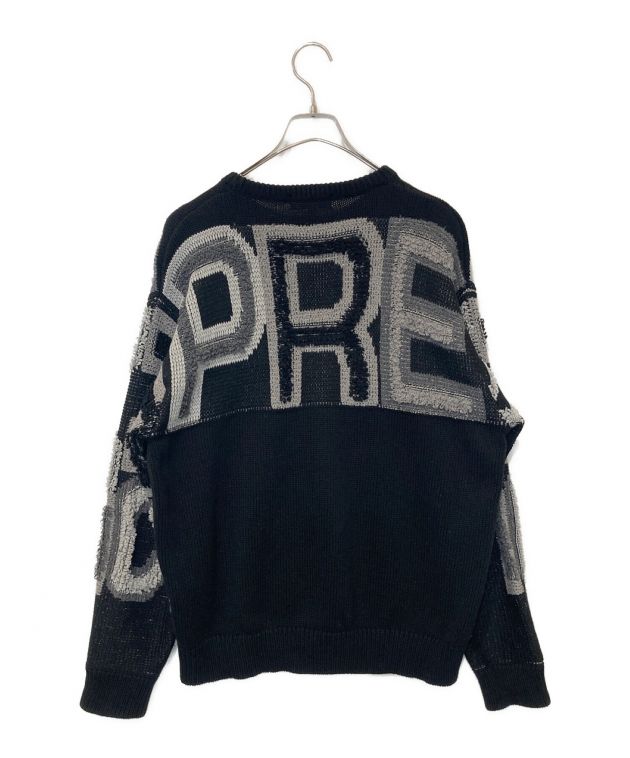 中古・古着通販】SUPREME (シュプリーム) Chenille Logo Sweater/シェニールロゴセーター ブラック  サイズ:M｜ブランド・古着通販 トレファク公式【TREFAC FASHION】スマホサイト