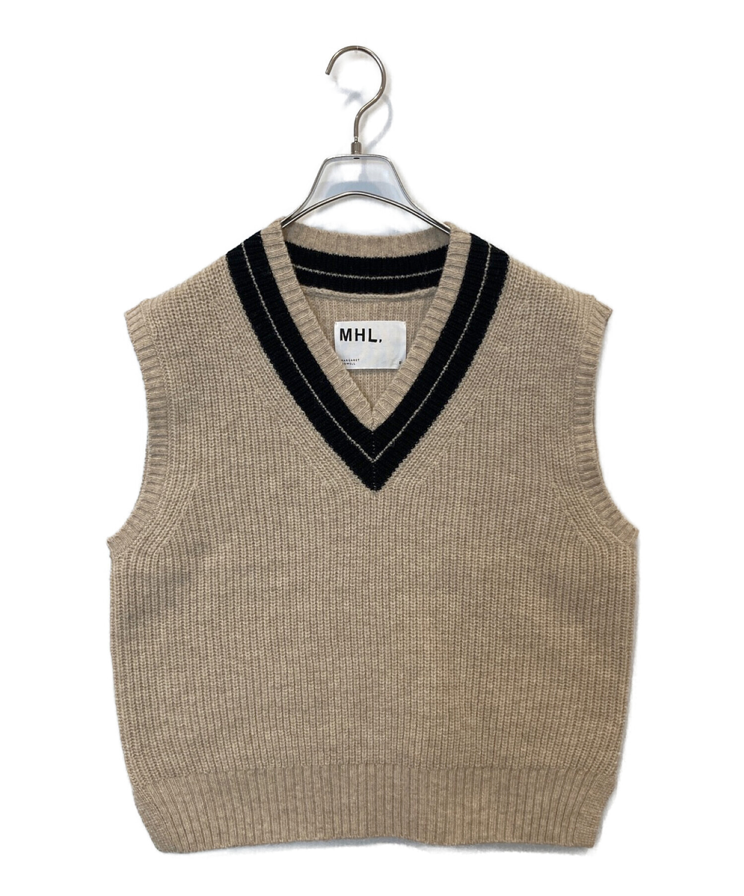 MHL (エムエイチエル) TOUGH WOOL RIB ベージュ サイズ:2