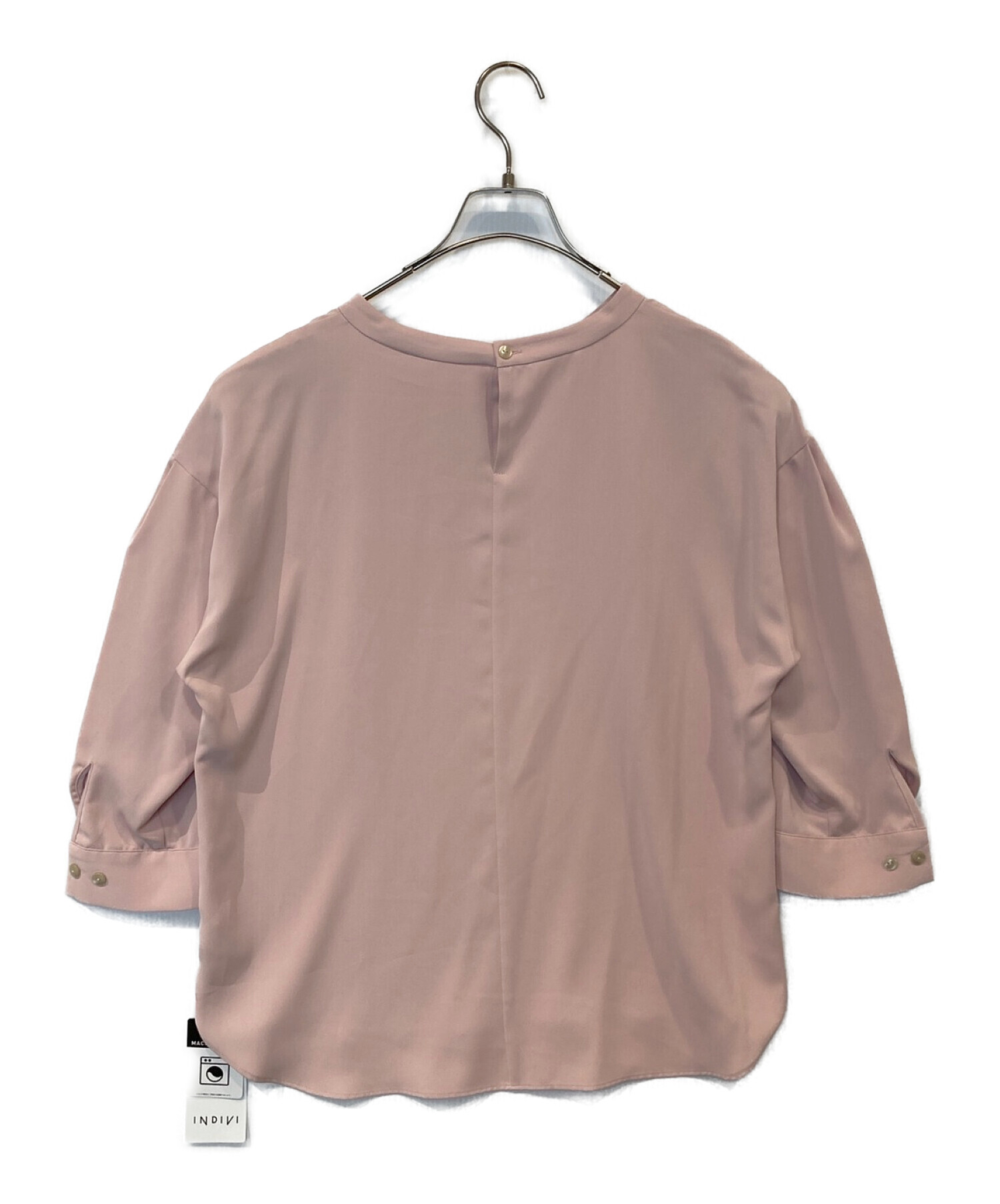 INDIVI (インディヴィ) バックシャン デザインシャツ ピンク サイズ:38 未使用品