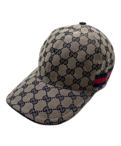 中古・古着通販】GUCCI (グッチ) GGキャンバス ベースボールキャップ ベージュ×ネイビー サイズ:S（57cm）｜ブランド・古着通販  トレファク公式【TREFAC FASHION】スマホサイト