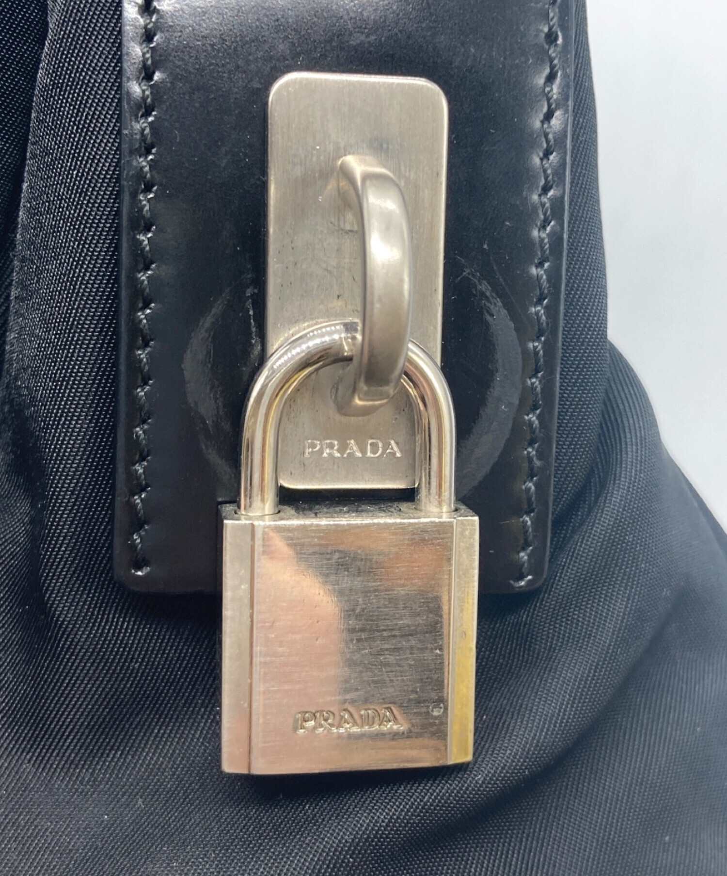 中古・古着通販】PRADA (プラダ) ナイロンハンドバッグ ブラック