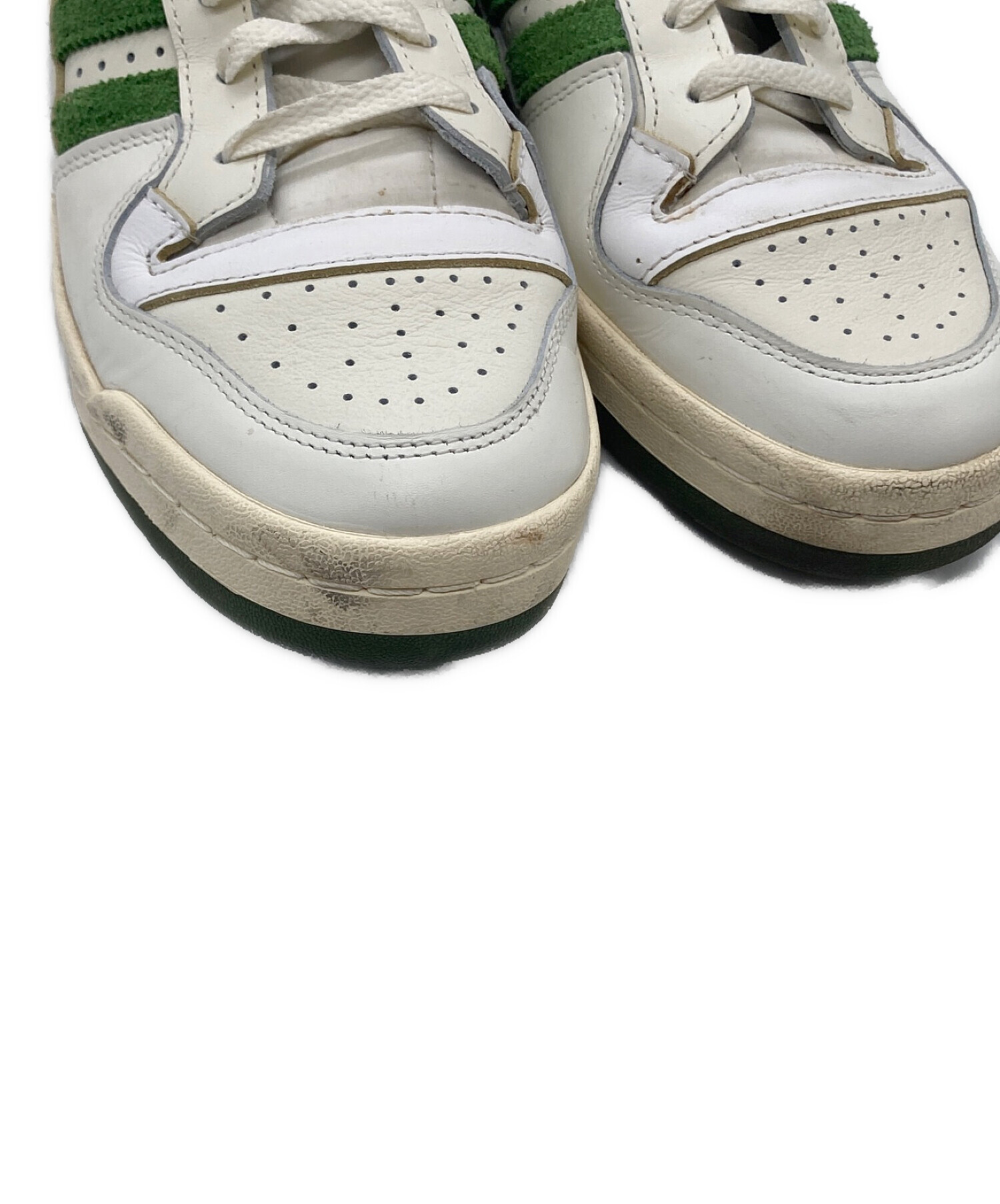 adidas (アディダス) FORUM 84 LOW/フォーラム 84 ロー ホワイトグリーン サイズ:27㎝