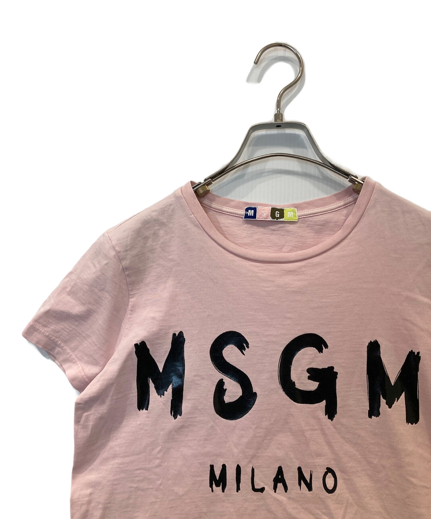 MSGM (エムエスジーエム) プリントTシャツ ピンク サイズ:S