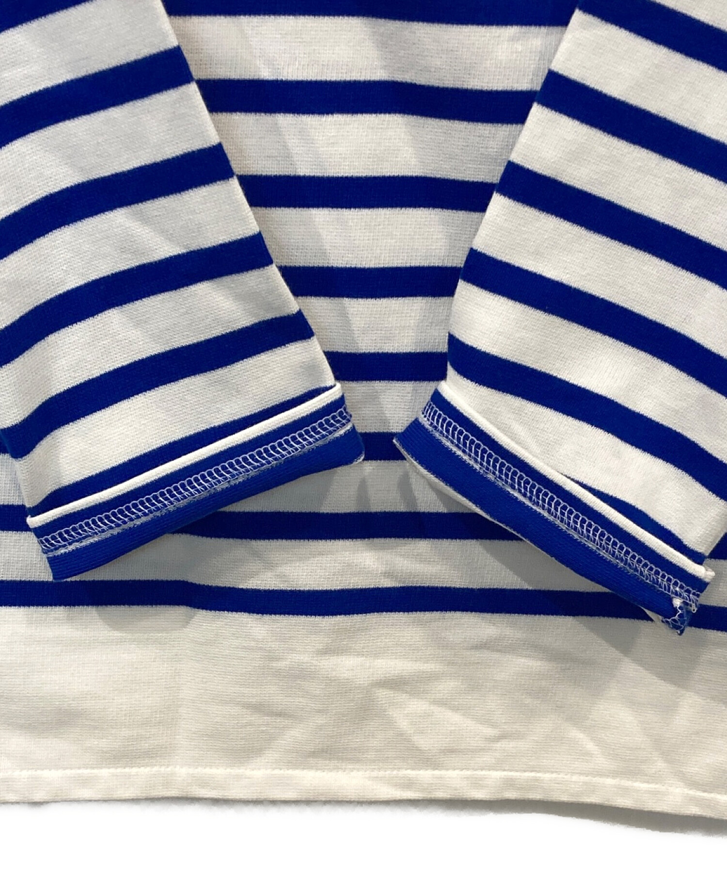 ORCIVAL (オーシバル) バスクシャツ ホワイト×ブルー サイズ:2