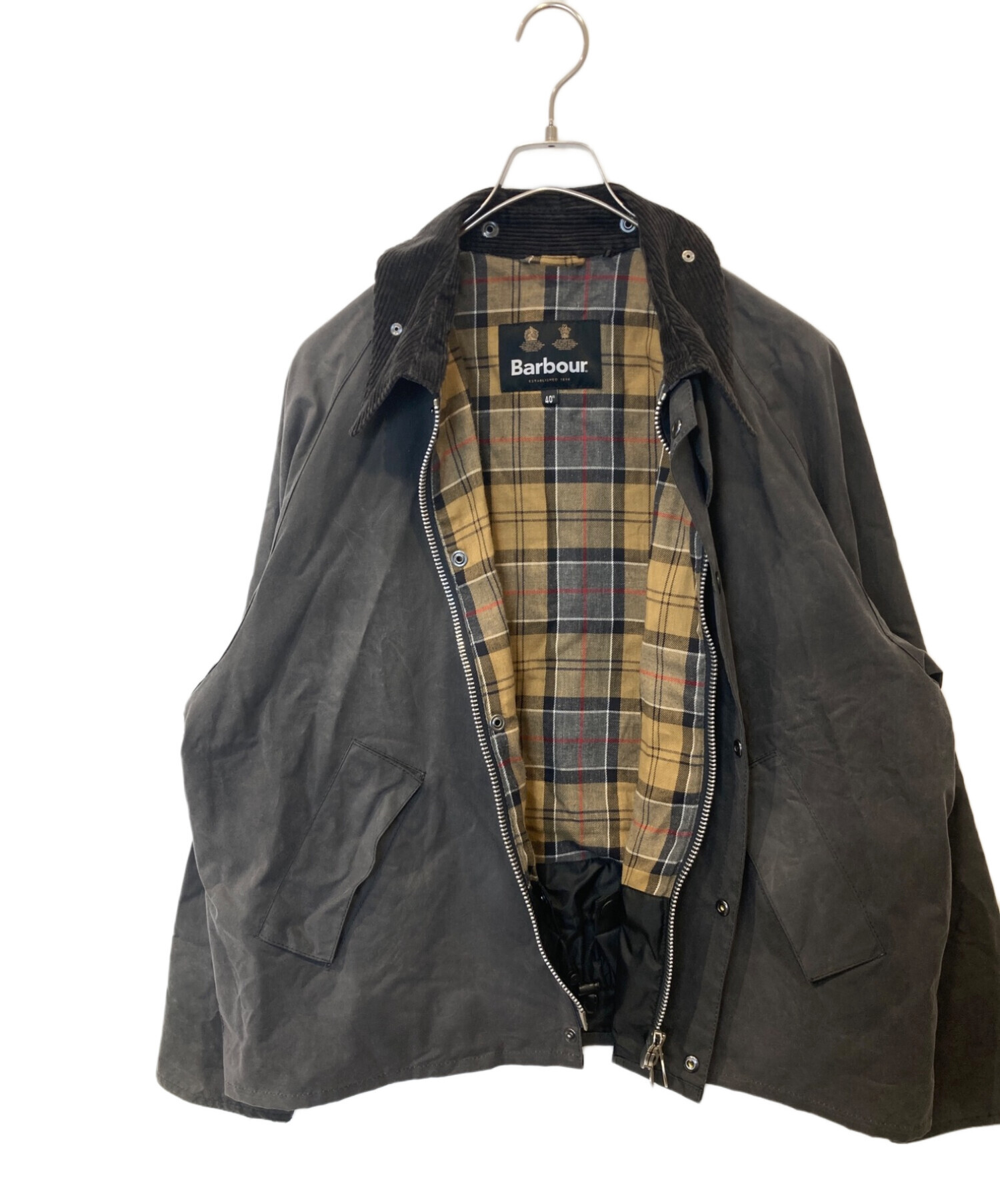 Barbour (バブアー) TRANSPORTワックスジャケット グレー サイズ:40