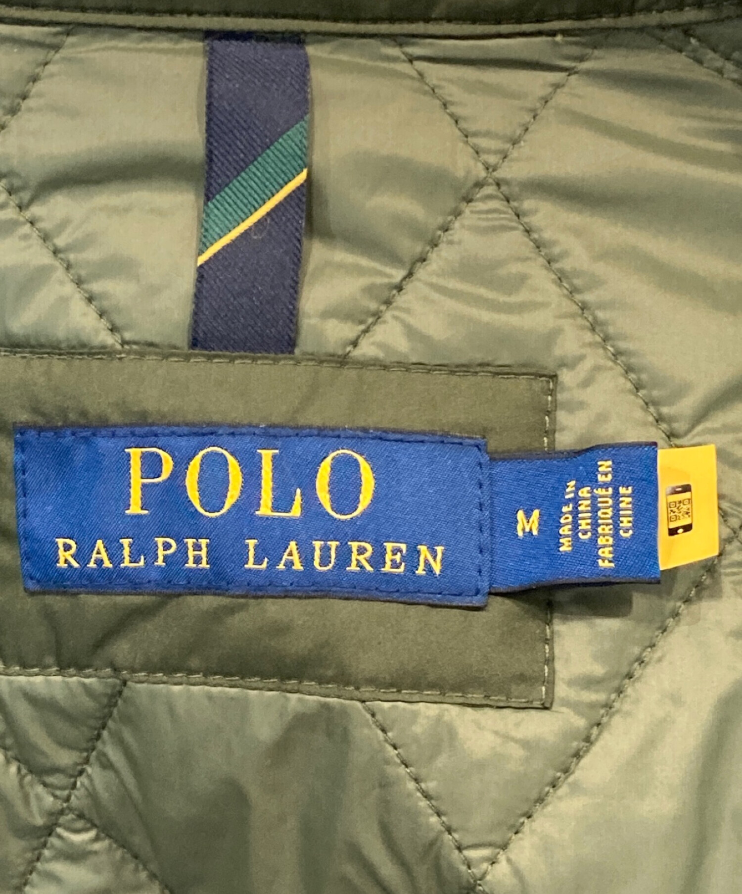 中古・古着通販】POLO RALPH LAUREN (ポロ・ラルフローレン) ウォーターリペラント キルテッド ジャケット カーキ  サイズ:M｜ブランド・古着通販 トレファク公式【TREFAC FASHION】スマホサイト