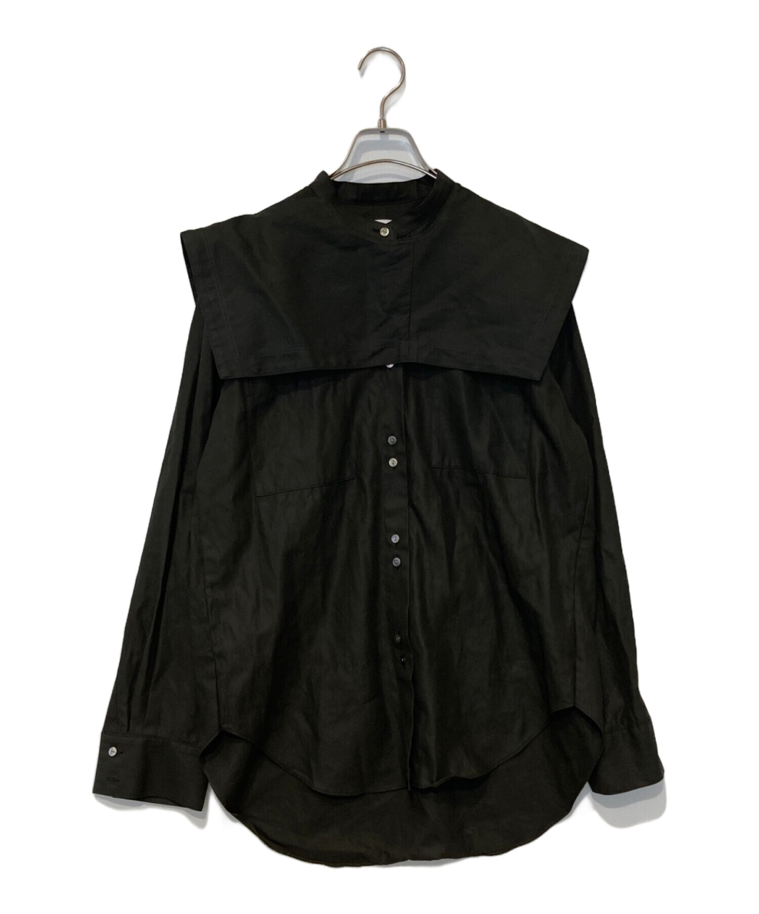 6(ROKU) BEAUTY&YOUTH (ロク ビューティーアンドユース) COTTON SAILOR COLLAR BLOUSE ブラウン  サイズ:M