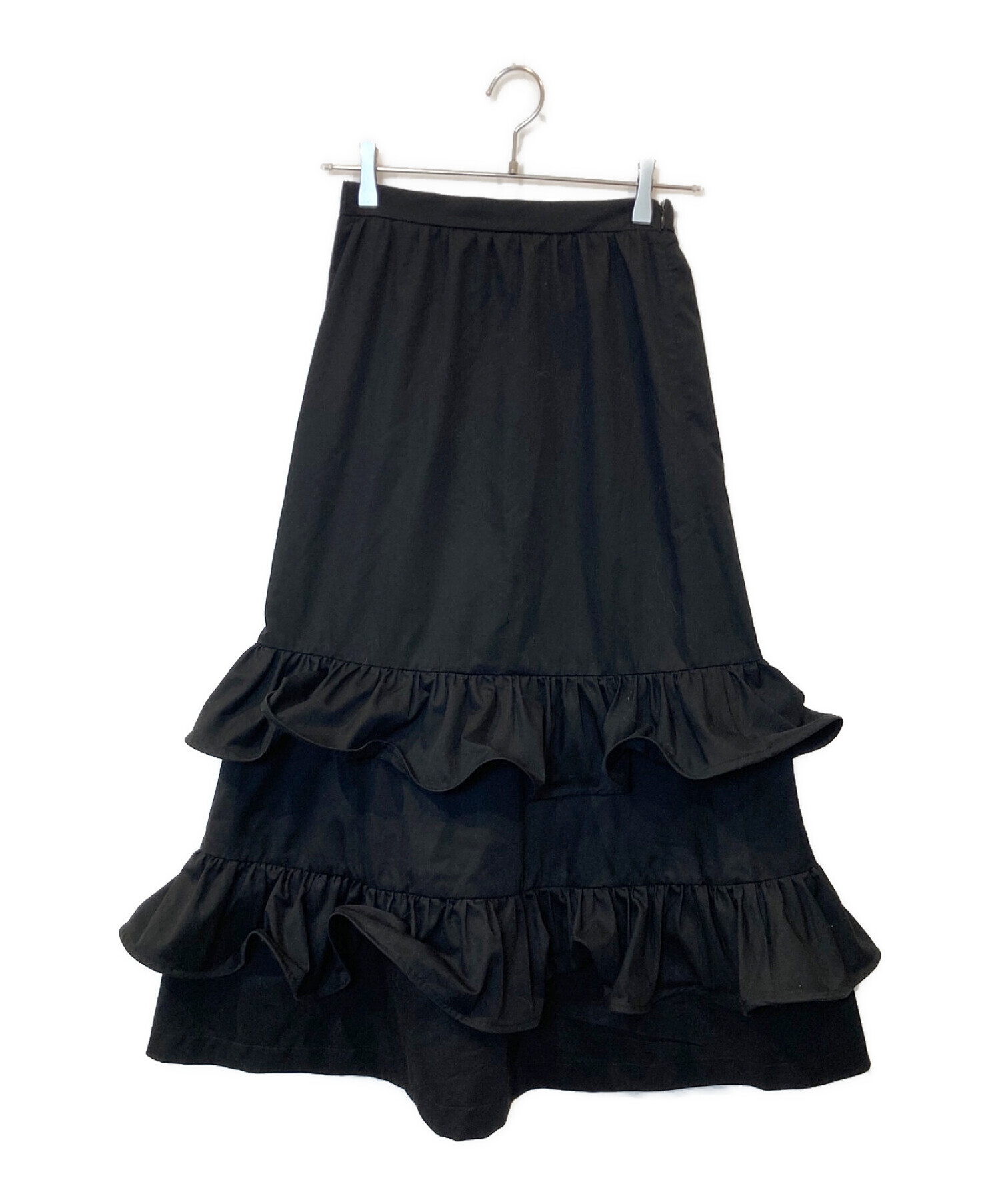 Honey mi Honey (ハニーミーハニー) wire frill cotton long skirt / フリルスカート ブラック  サイズ:FREE