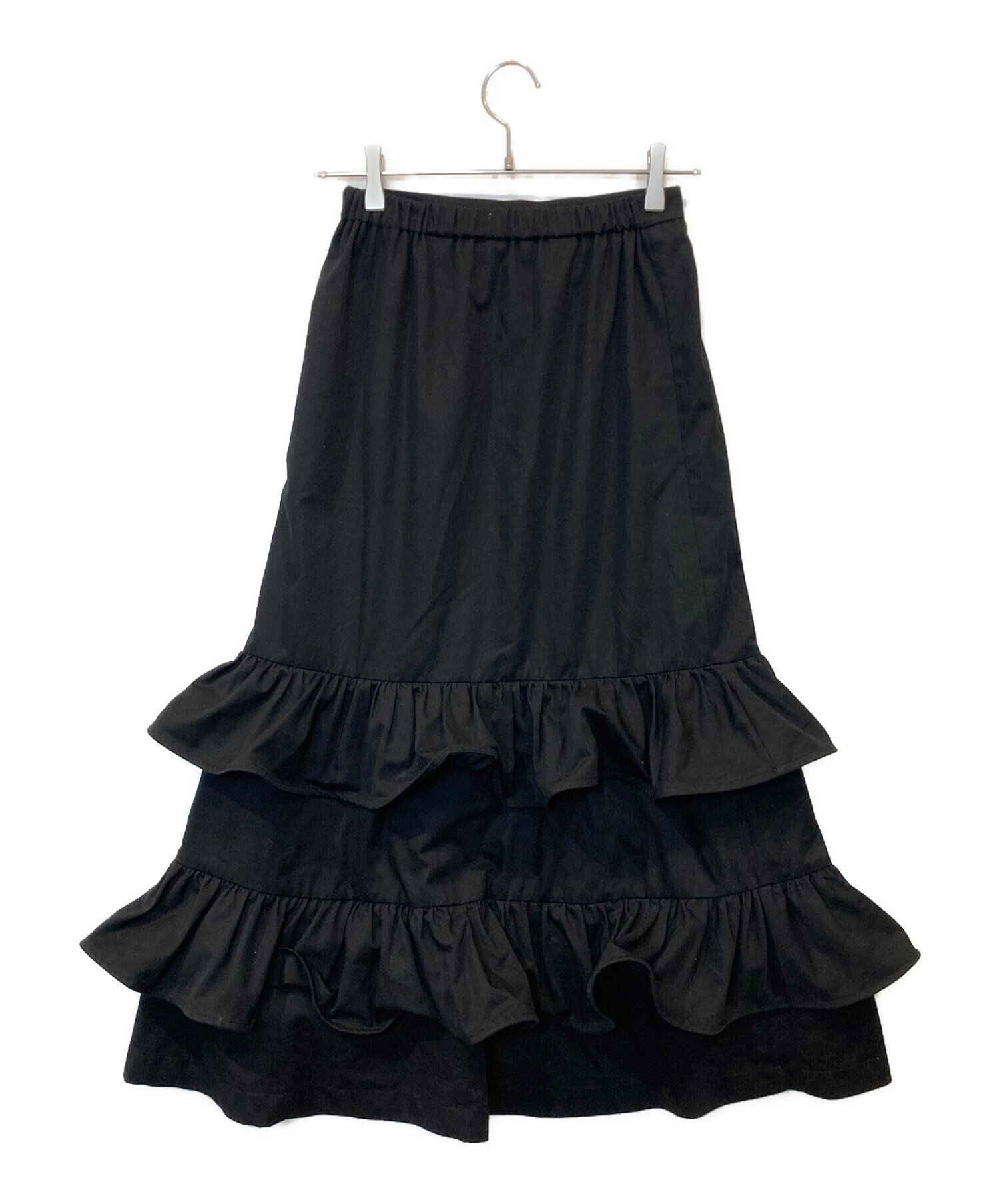 Honey mi Honey (ハニーミーハニー) wire frill cotton long skirt / フリルスカート ブラック  サイズ:FREE