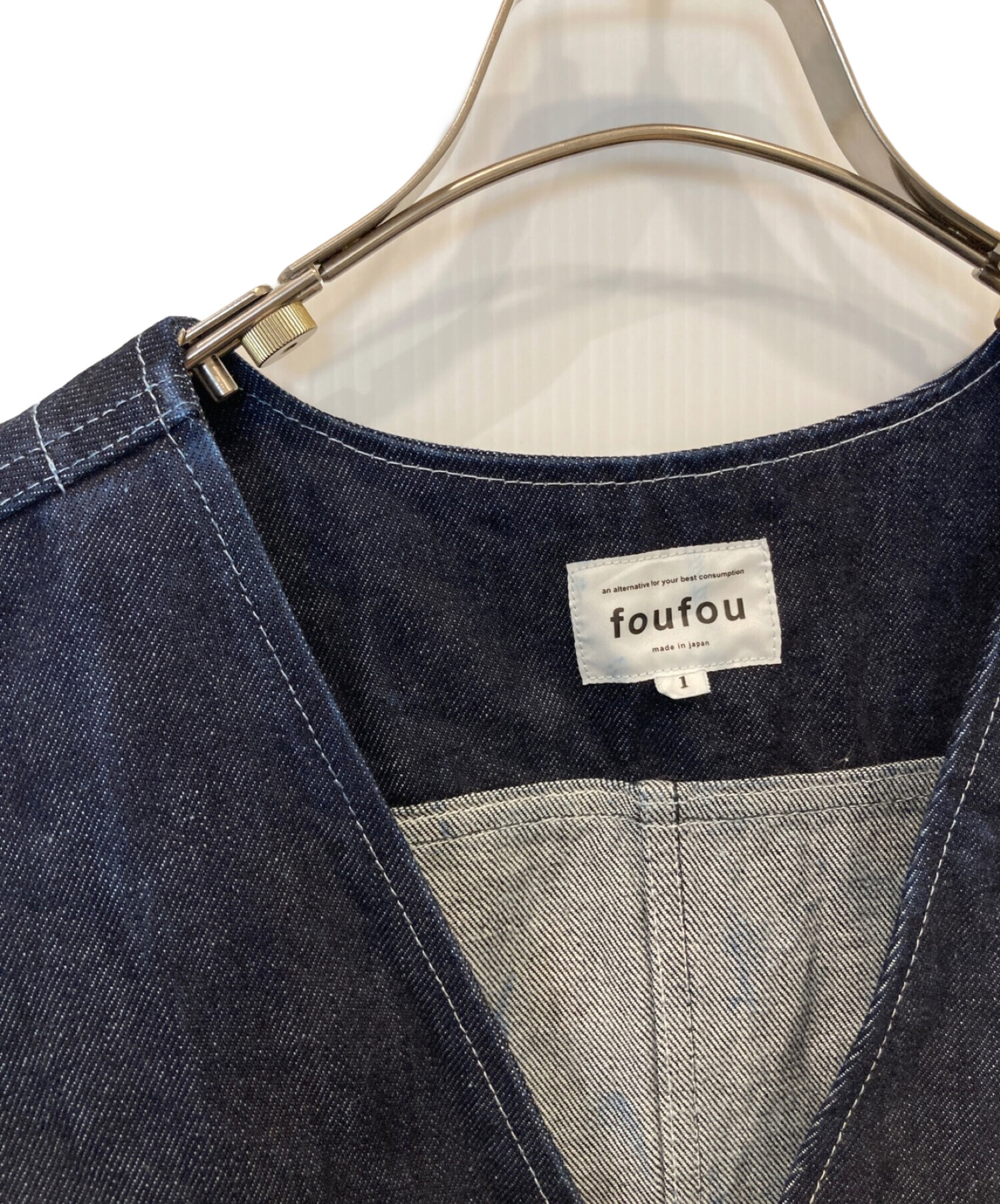 中古・古着通販】foufou (フーフー) 12.5oz Denim Jumper skirt / ジャンパースカート インディゴ  サイズ:1｜ブランド・古着通販 トレファク公式【TREFAC FASHION】スマホサイト