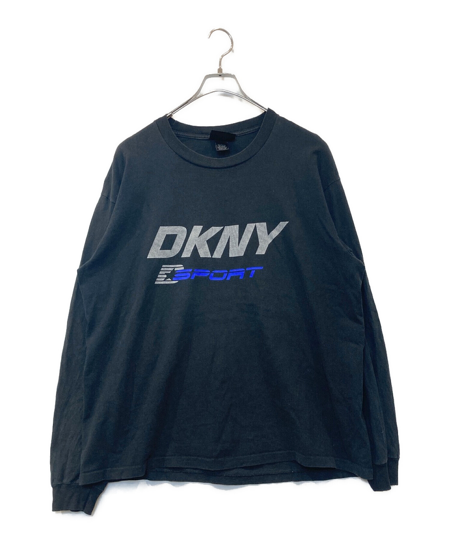 DKNY (ダナキャランニューヨーク) ロンT ブラック サイズ:L