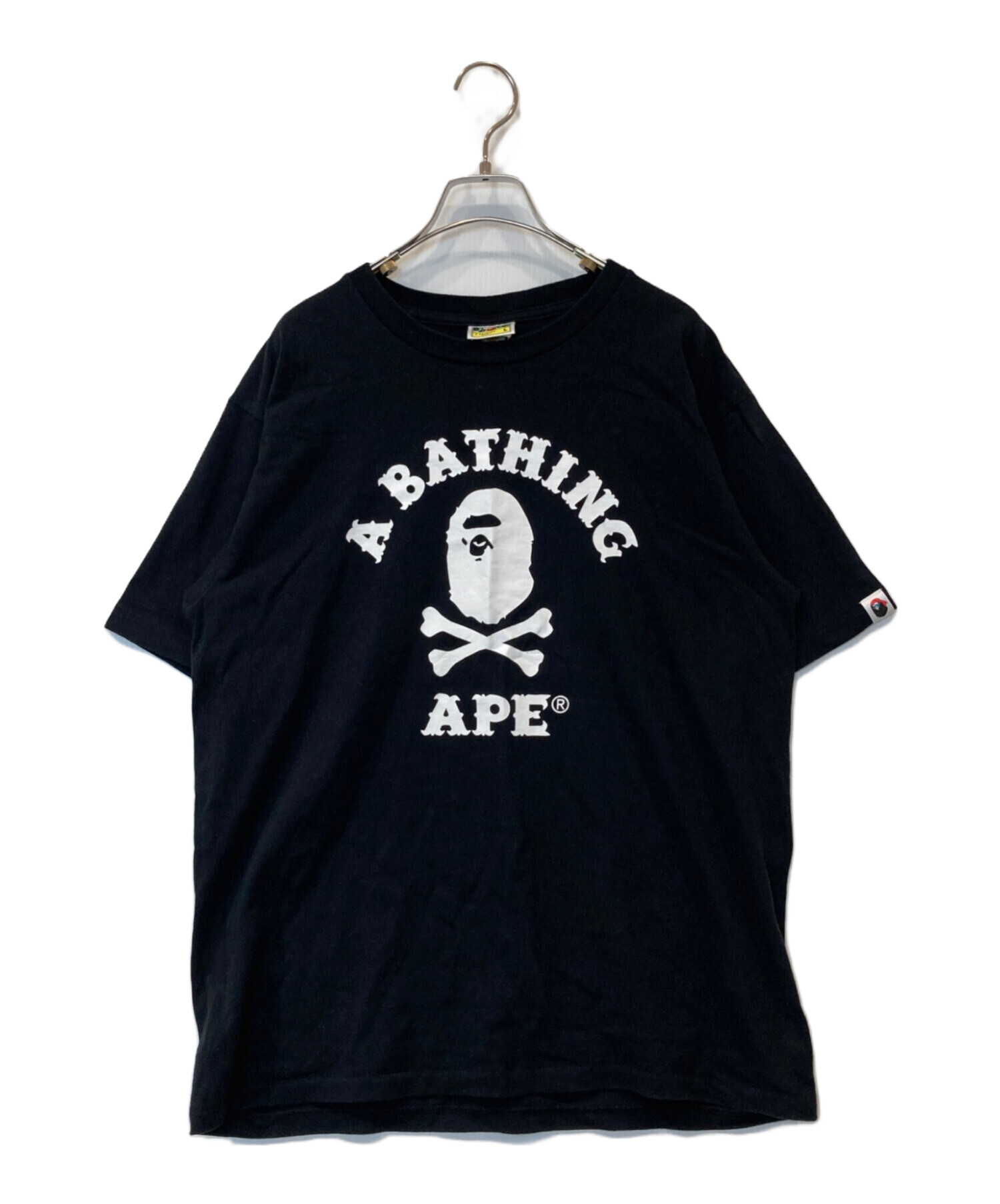 中古・古着通販】A BATHING APE (アベイシングエイプ) プリントTシャツ ブラック サイズ:L｜ブランド・古着通販  トレファク公式【TREFAC FASHION】スマホサイト